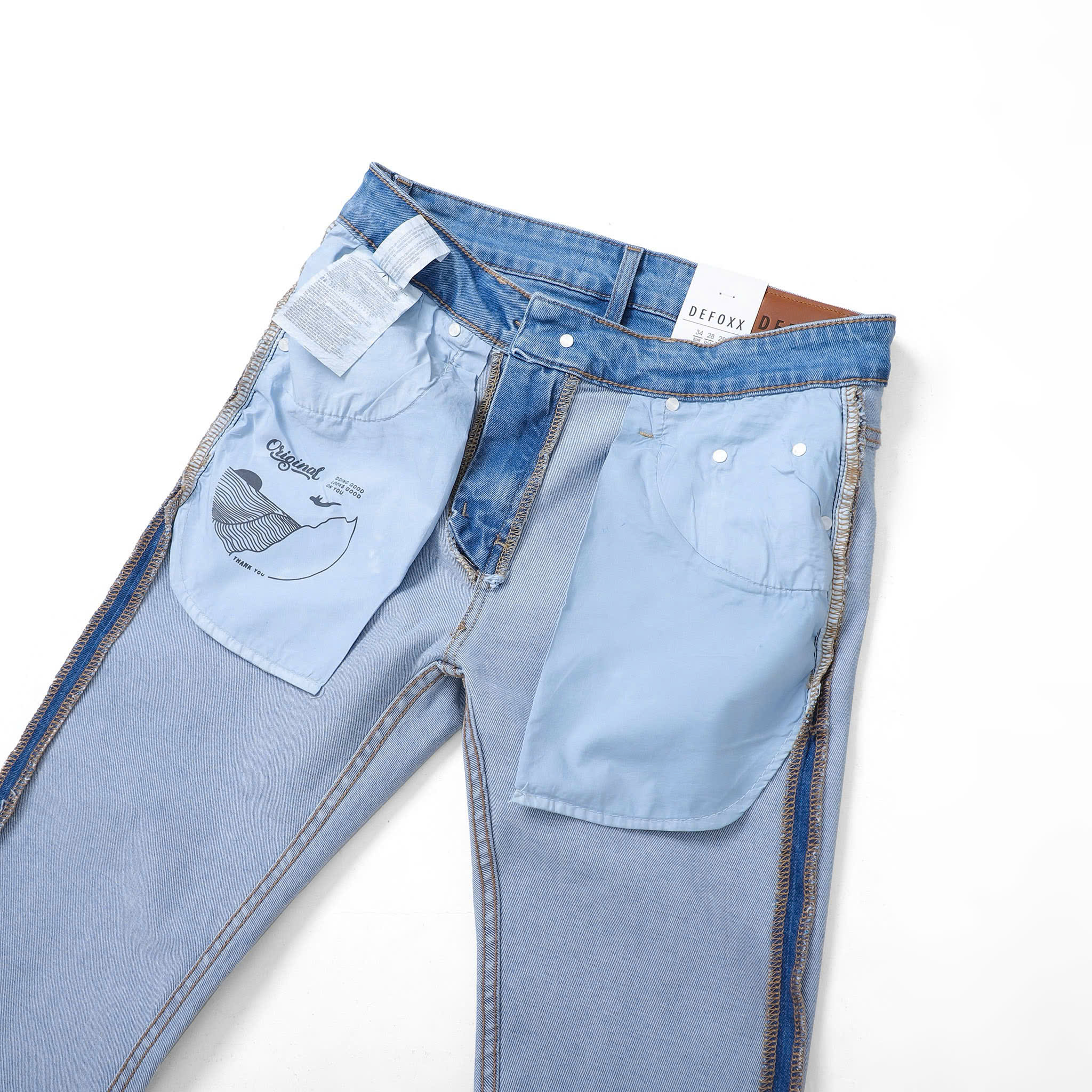 QUẦN JEANS DEFOXX XANH YA TRƠN