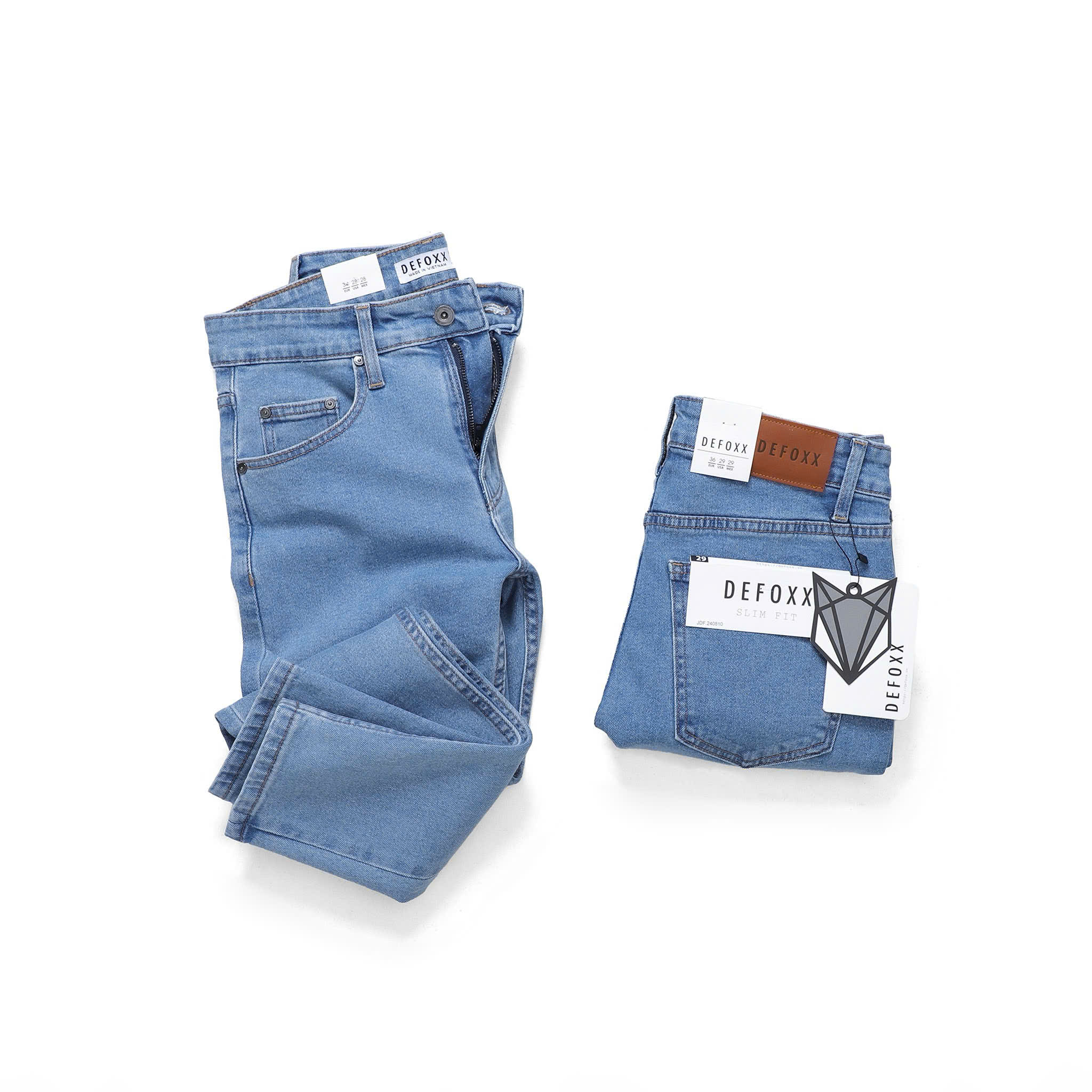 QUẦN JEANS DEFOXX XANH YA TRƠN