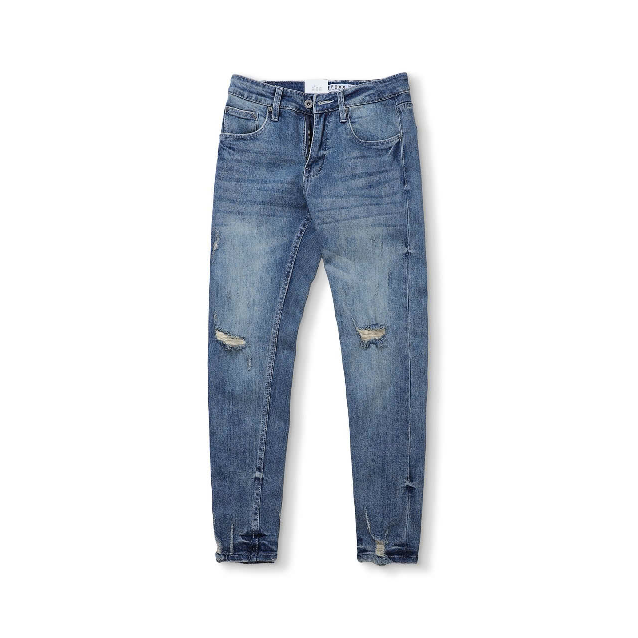 QUẦN JEANS DEFOXX XANH WASH RÁCH
