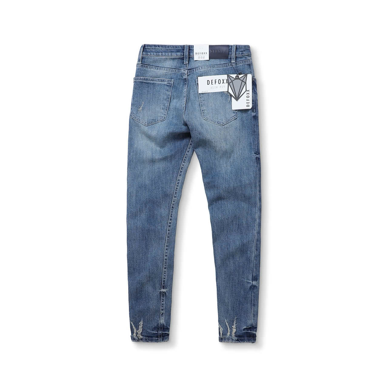 QUẦN JEANS DEFOXX XANH WASH RÁCH