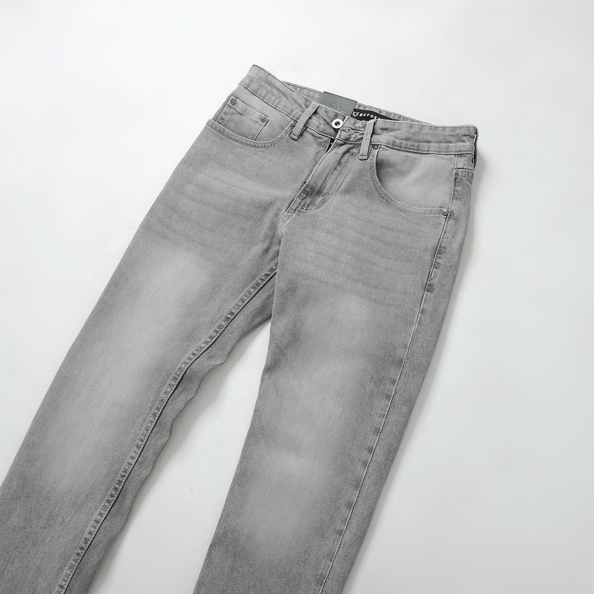 QUẦN JEANS DEFOXX REGULAR-FIT XÁM TRẮNG WASH