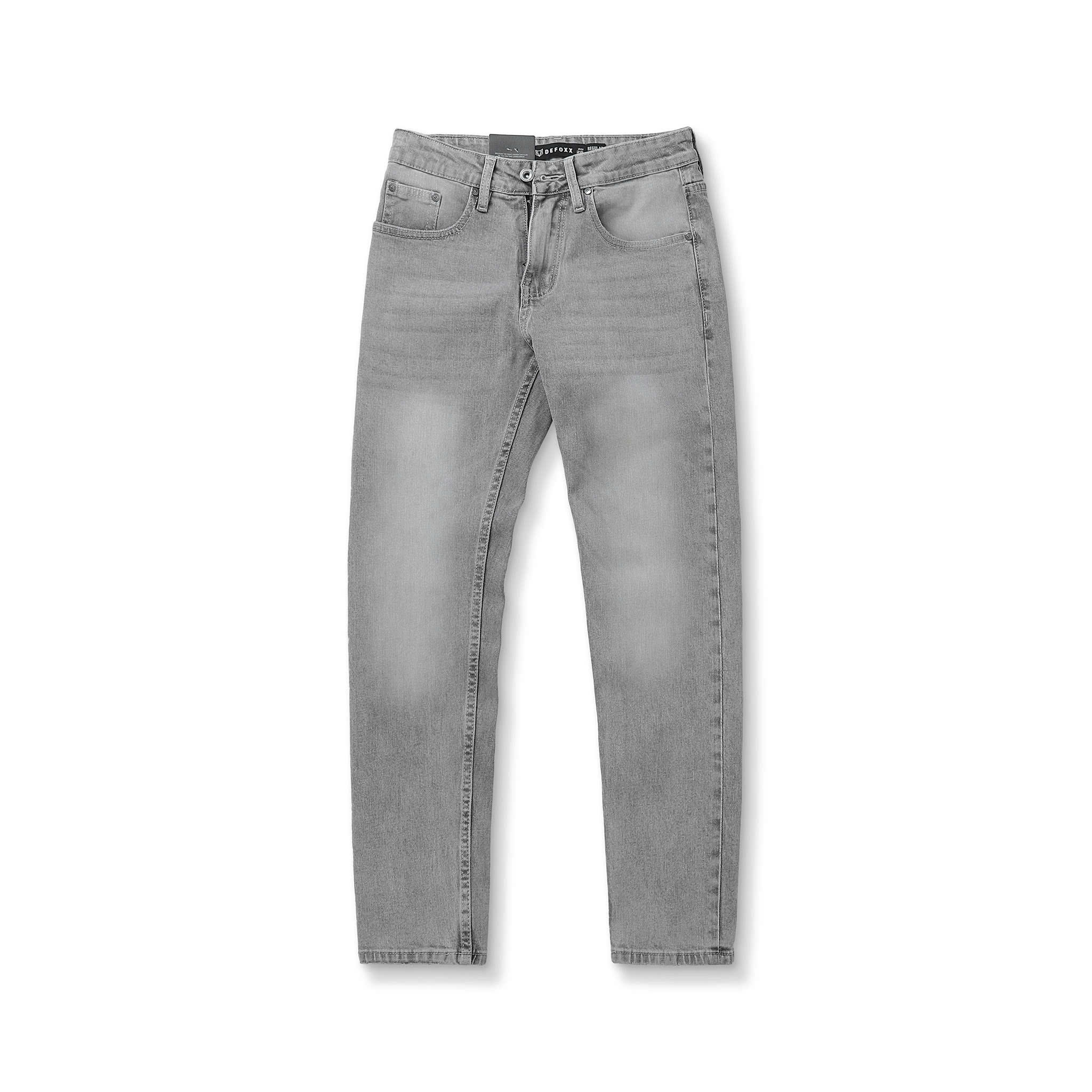 QUẦN JEANS DEFOXX REGULAR-FIT XÁM TRẮNG WASH