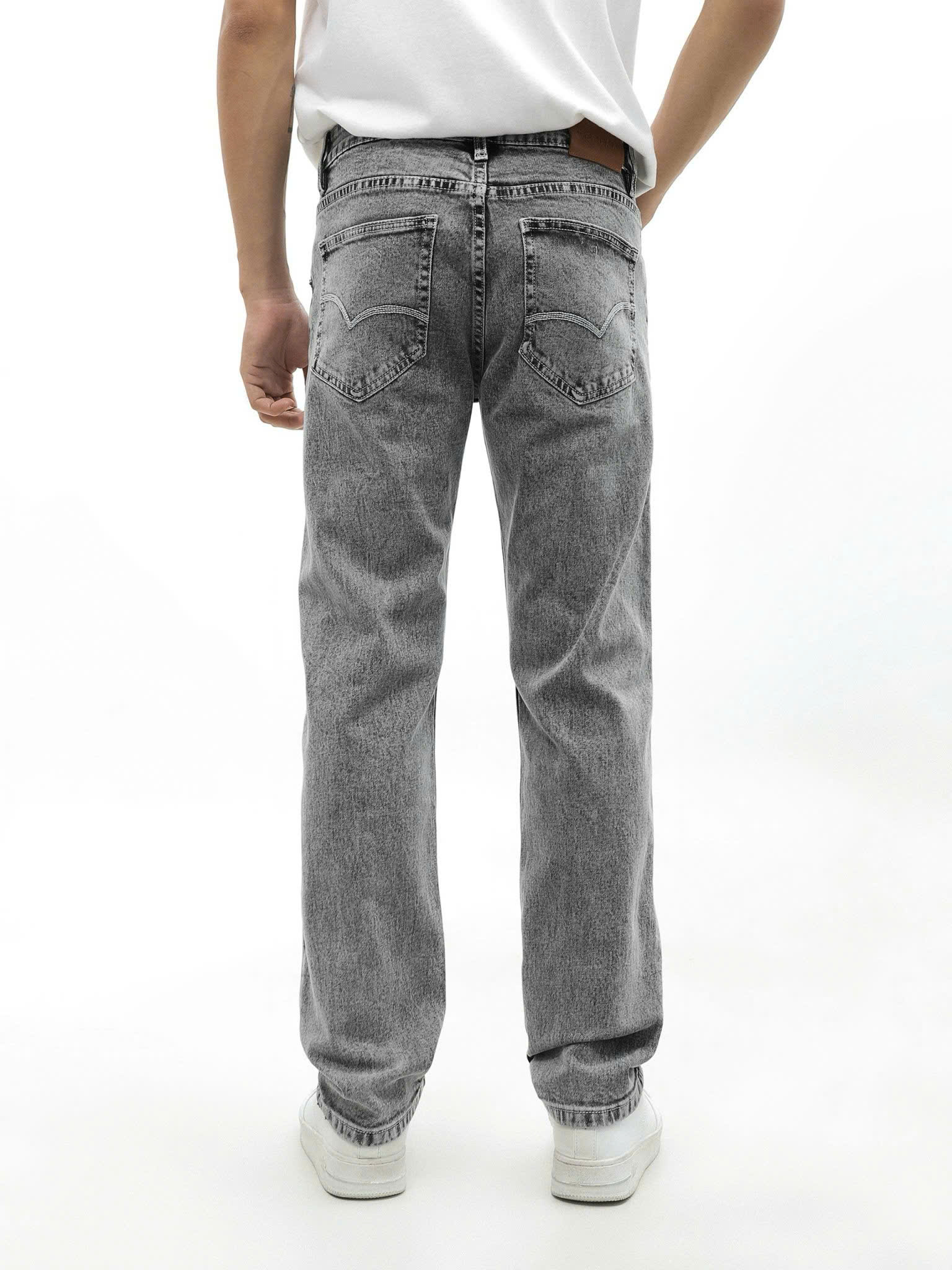QUẦN JEANS DEFOXX REGULAR-FIT XÁM CHUỘT