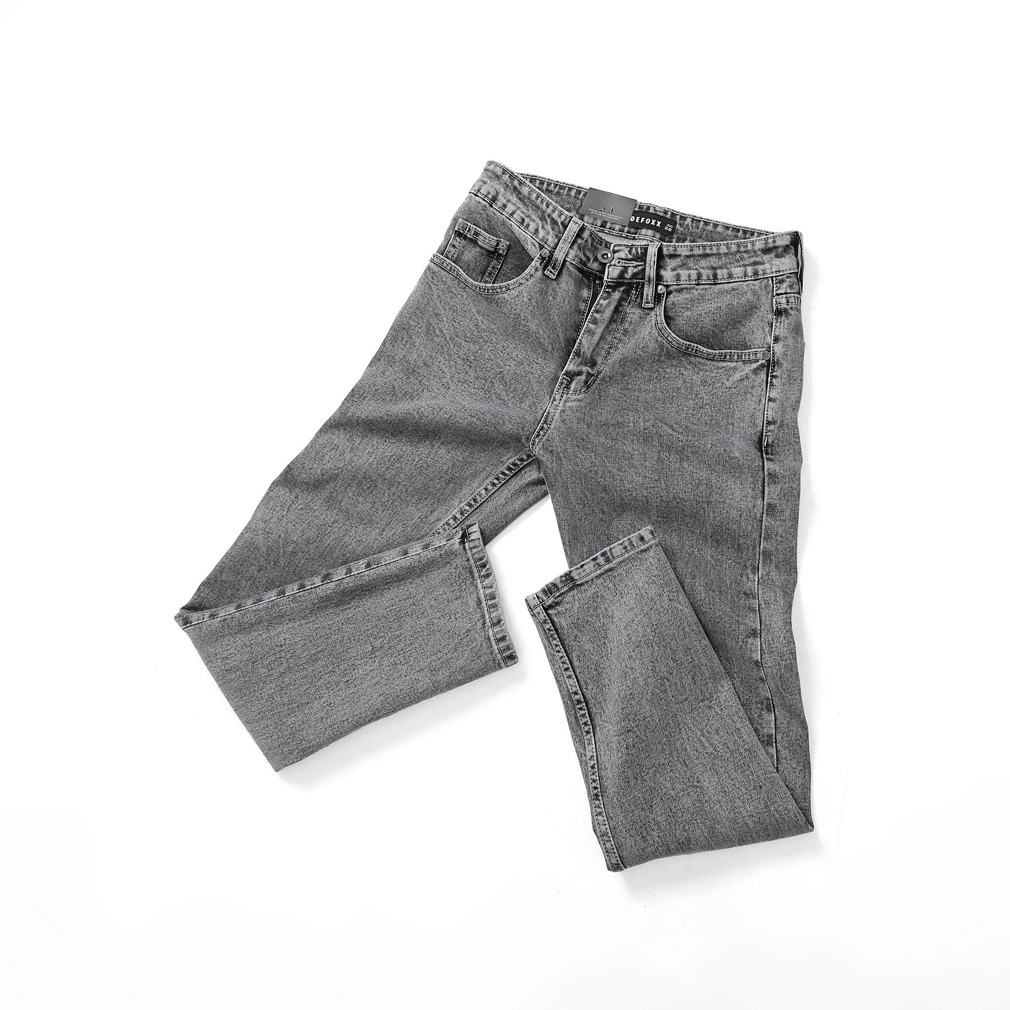 QUẦN JEANS DEFOXX REGULAR-FIT XÁM CHUỘT