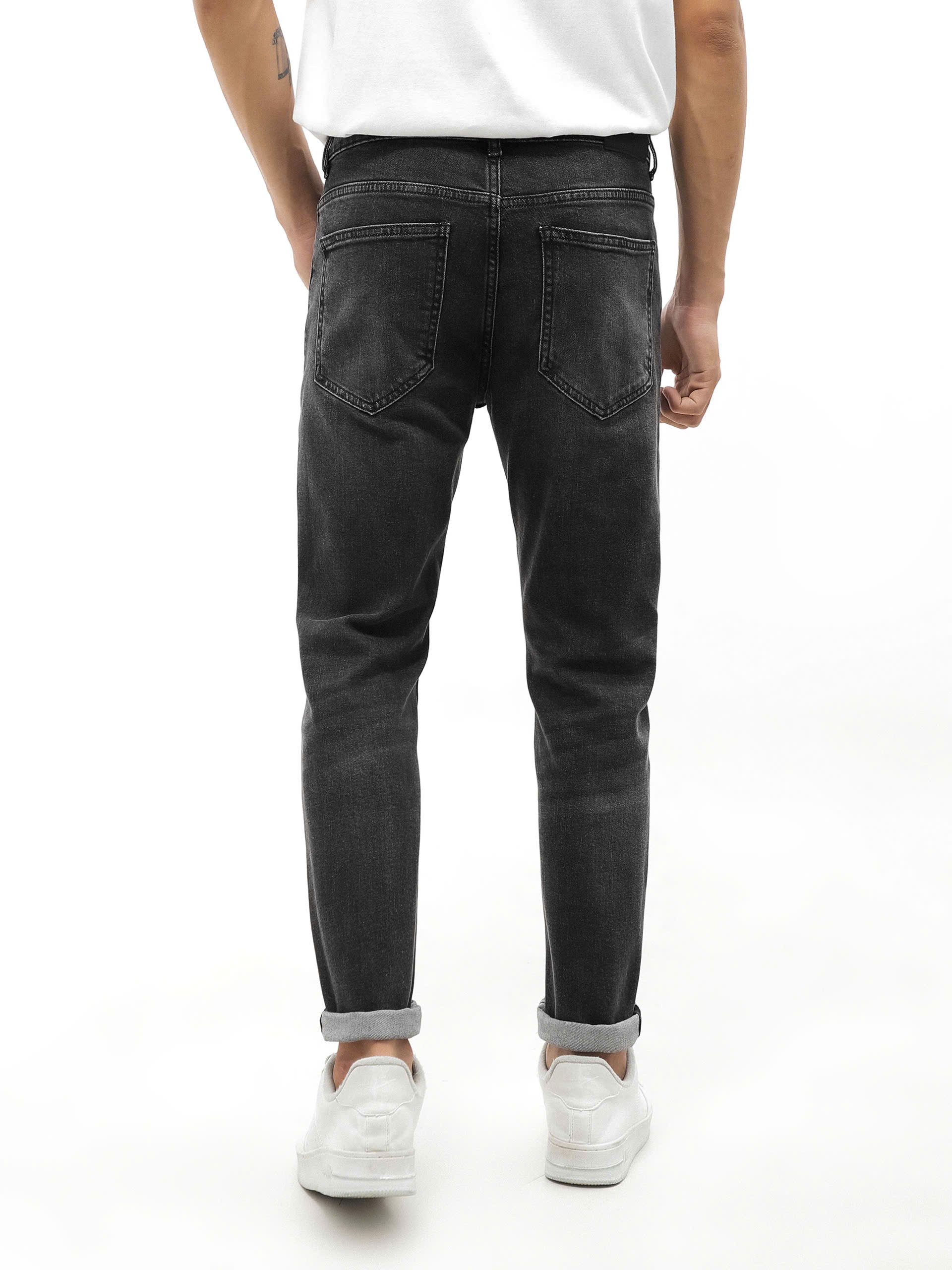 QUẦN JEANS DEFOXX XÁM ĐEN ZICZAC