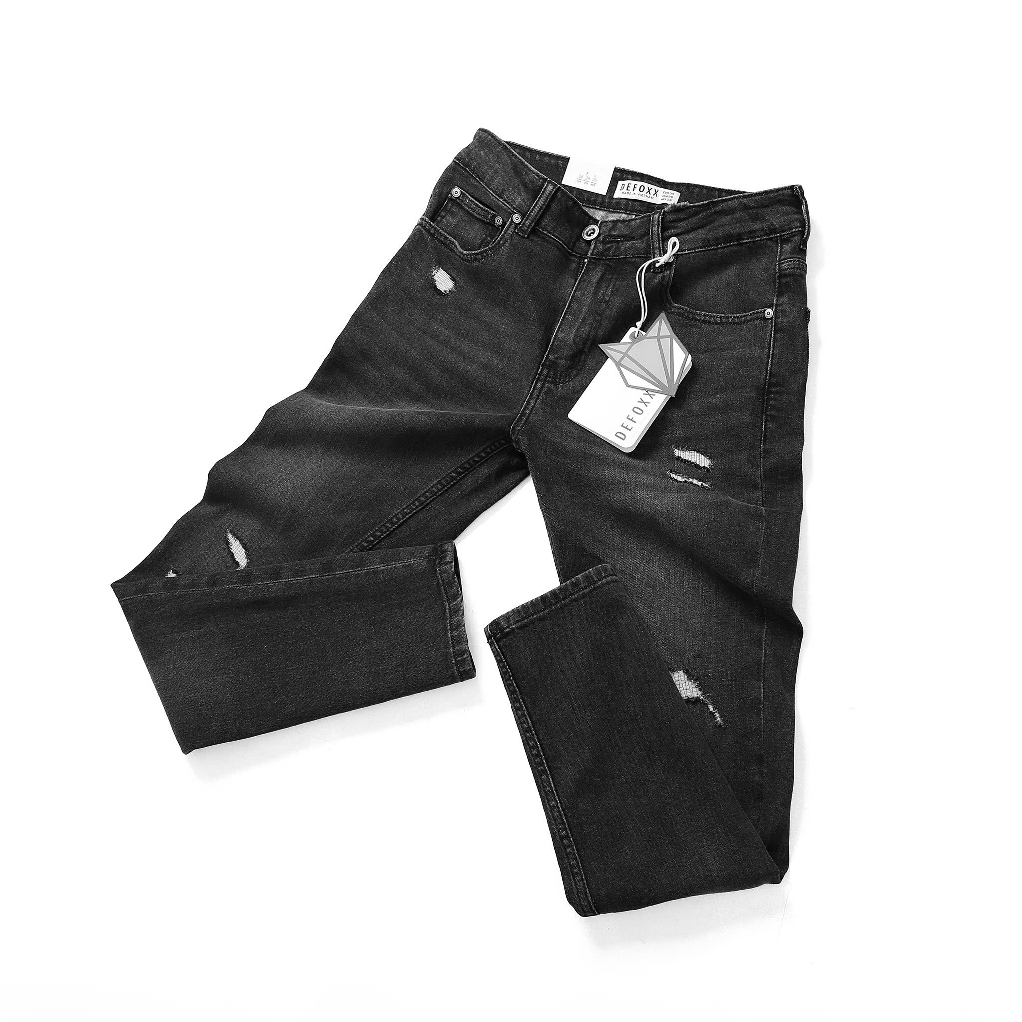QUẦN JEANS DEFOXX XÁM ĐEN ZICZAC