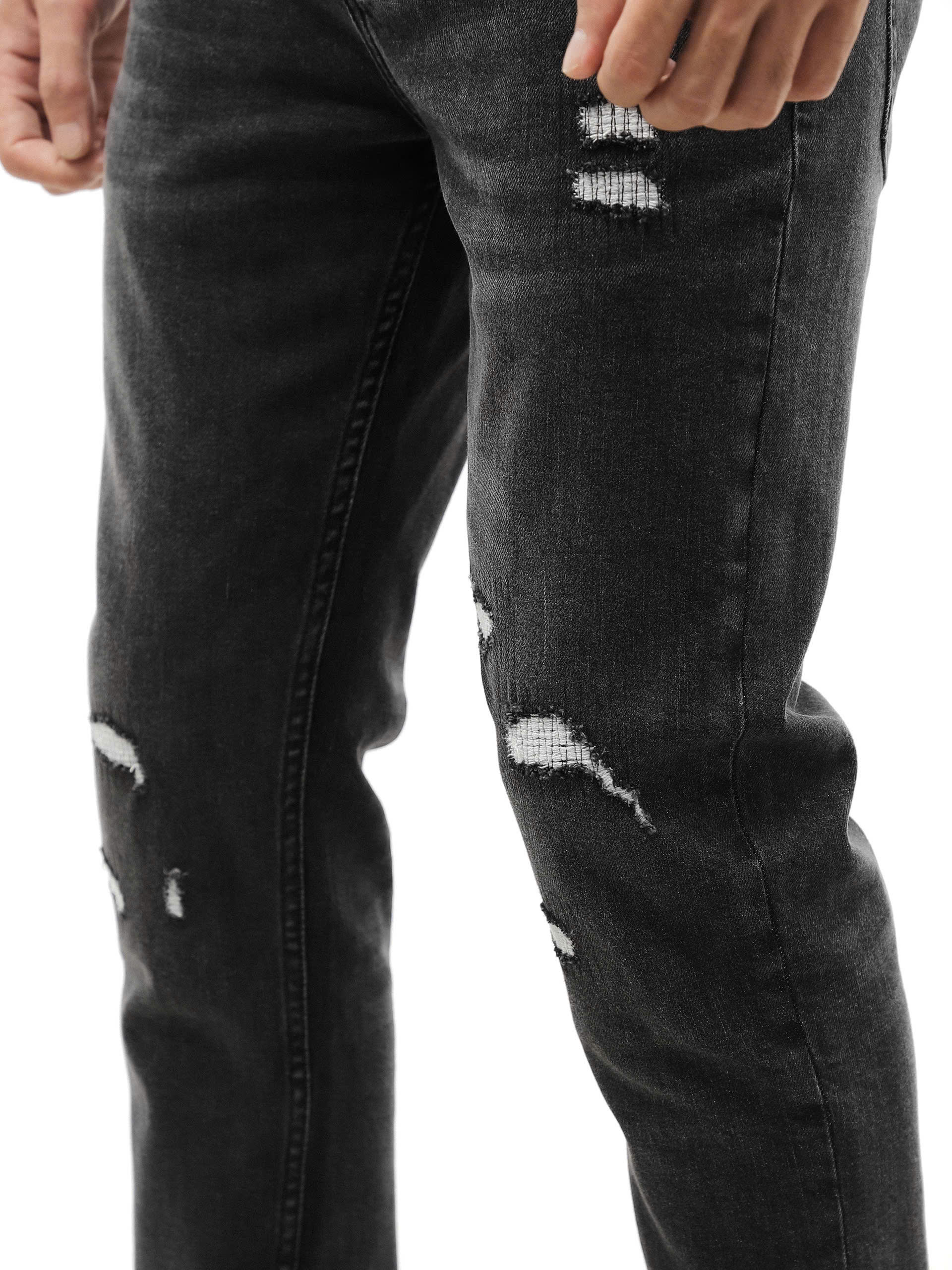 QUẦN JEANS DEFOXX XÁM ĐEN ZICZAC