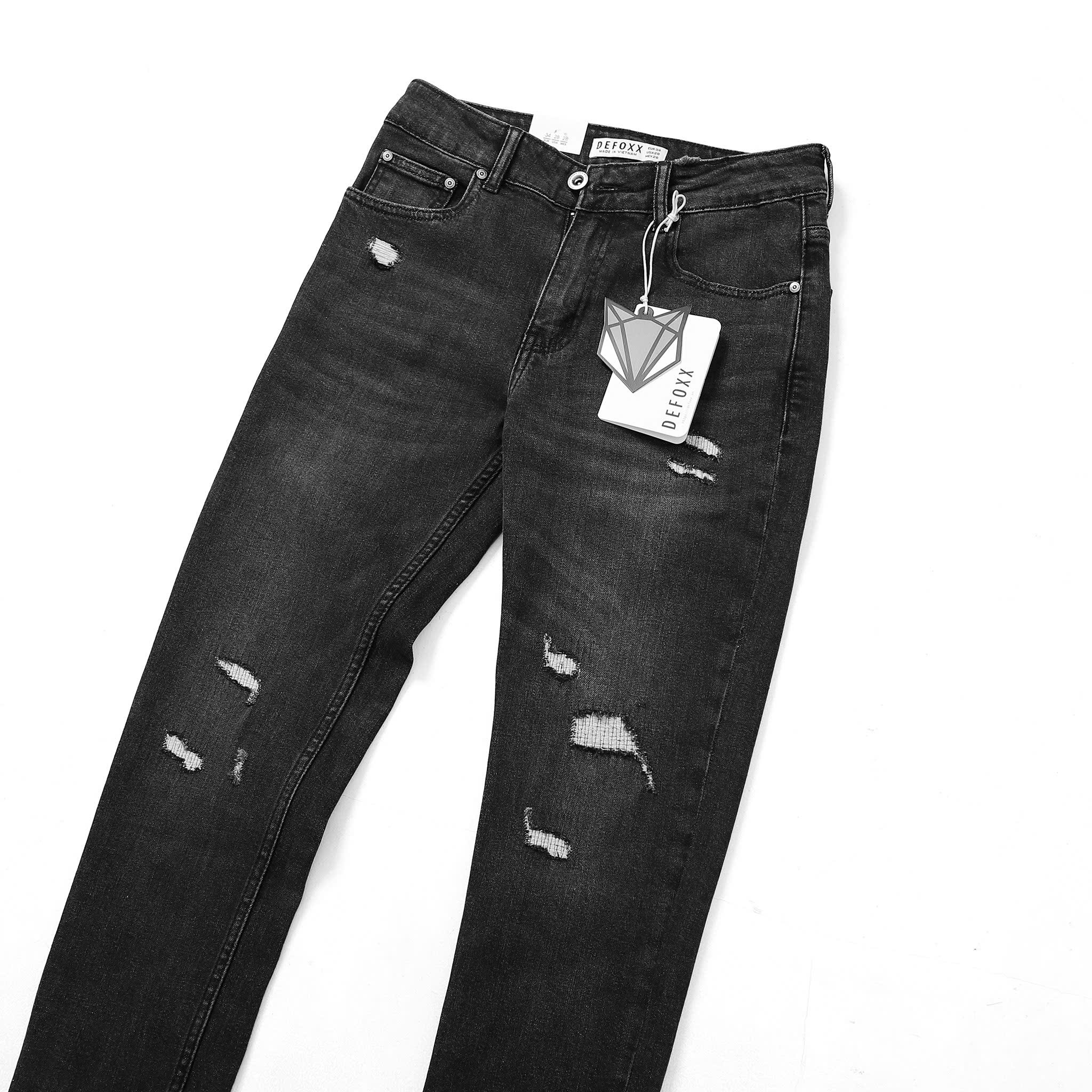 QUẦN JEANS DEFOXX XÁM ĐEN ZICZAC