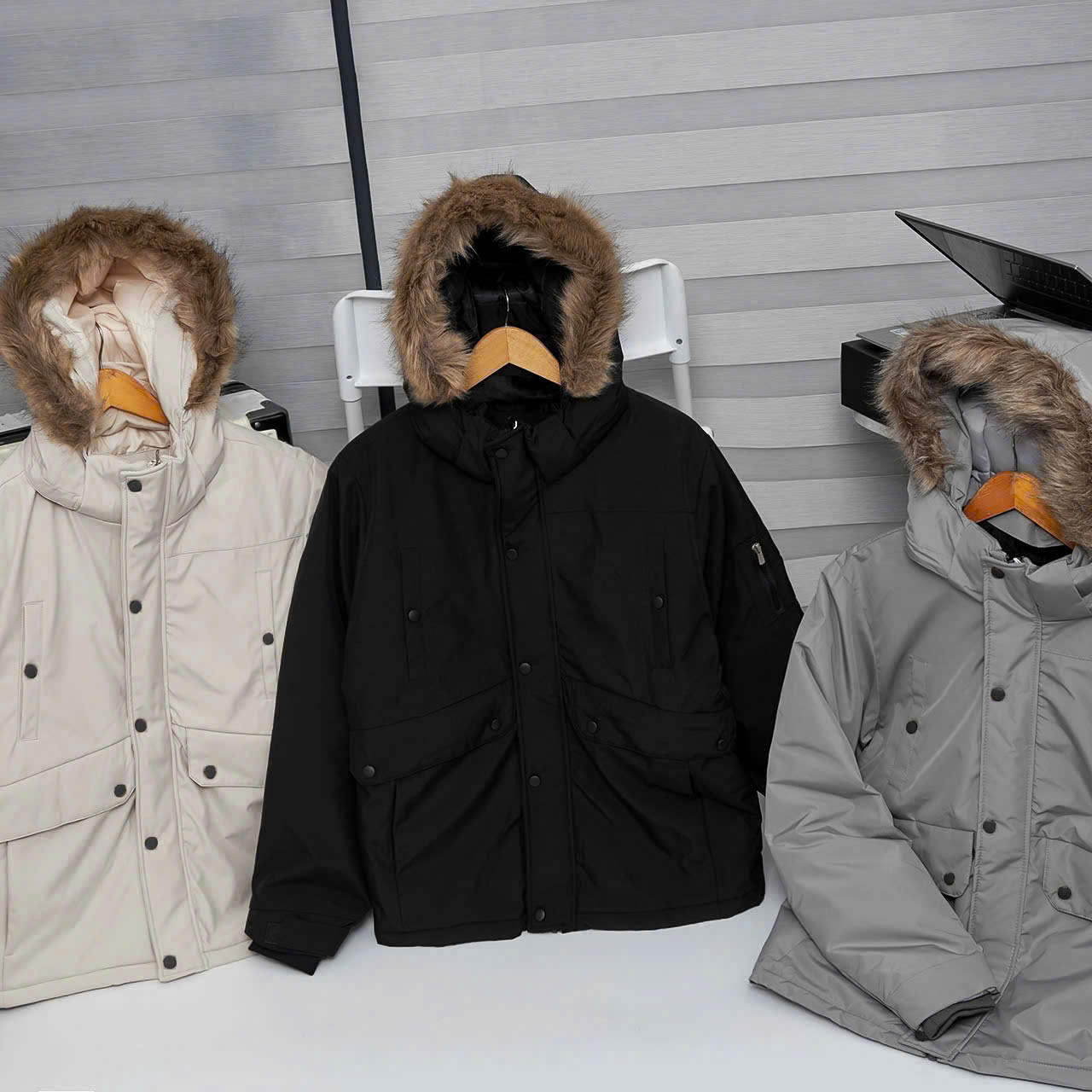 ÁO PHAO PARKA KAF MŨ LÔNG