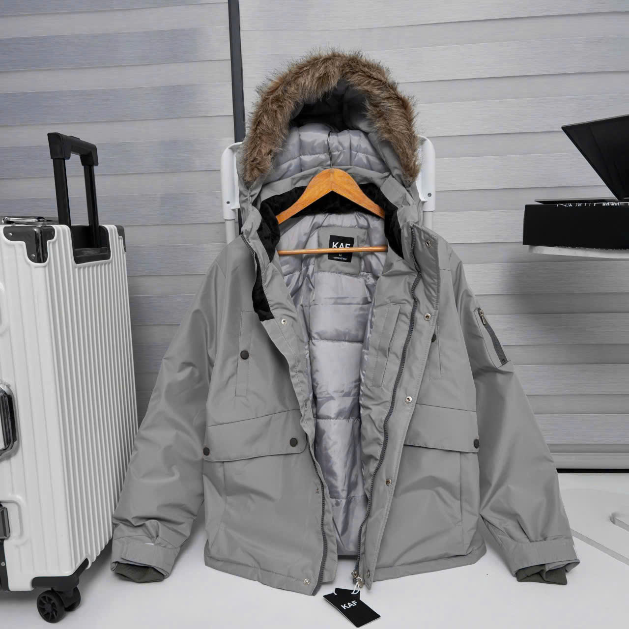 ÁO PHAO PARKA KAF MŨ LÔNG