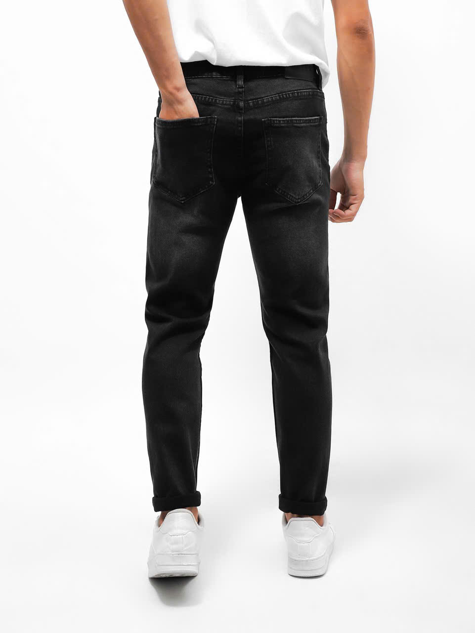 QUẦN JEANS DEFOXX XÁM WASH RÁCH