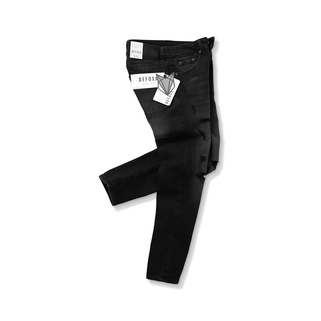 QUẦN JEANS DEFOXX XÁM WASH RÁCH