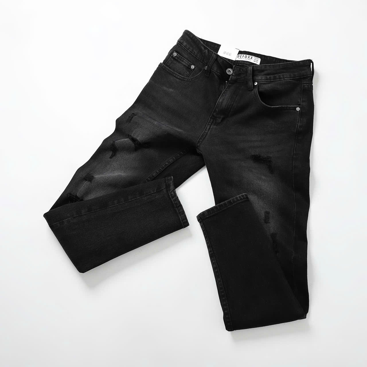 QUẦN JEANS DEFOXX XÁM WASH RÁCH
