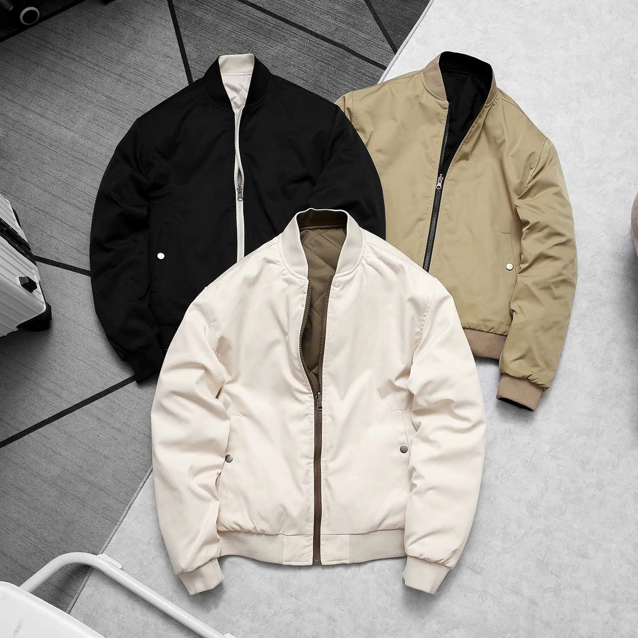 ÁO KHOÁC BOMBER 2 MẶT TRẦN TRÁM