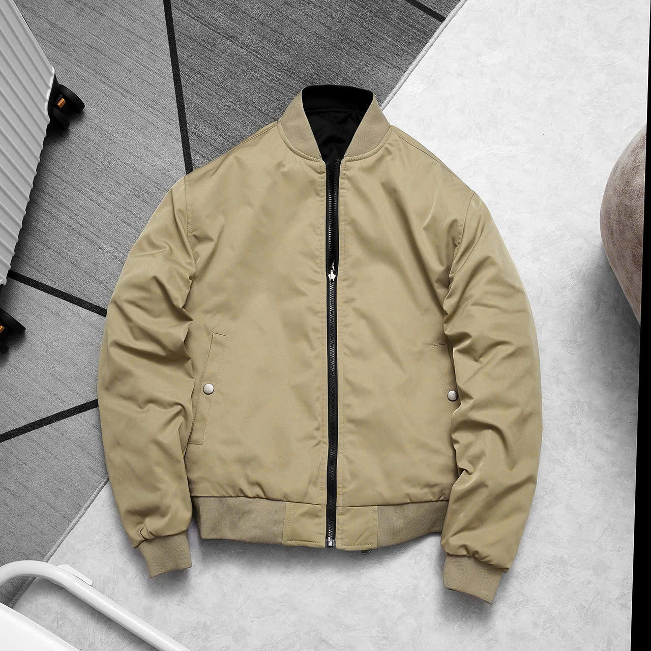 ÁO KHOÁC BOMBER 2 MẶT TRẦN TRÁM