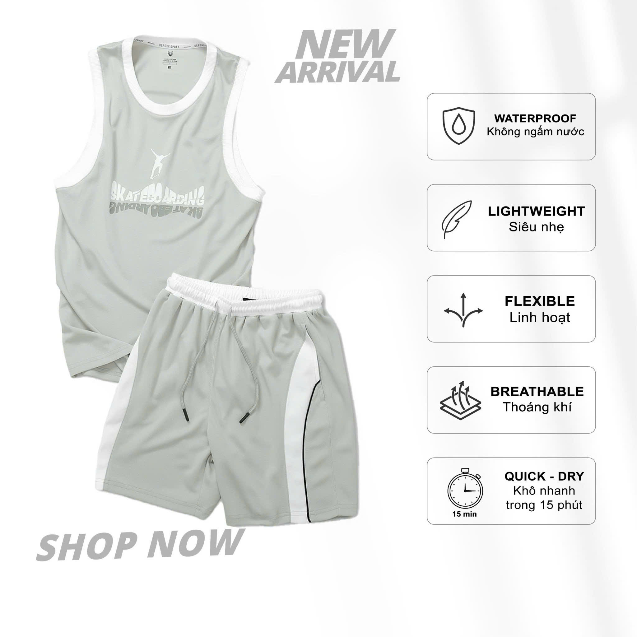 SET BỘ DEFOXX TANKTOP SKATEBOARDING