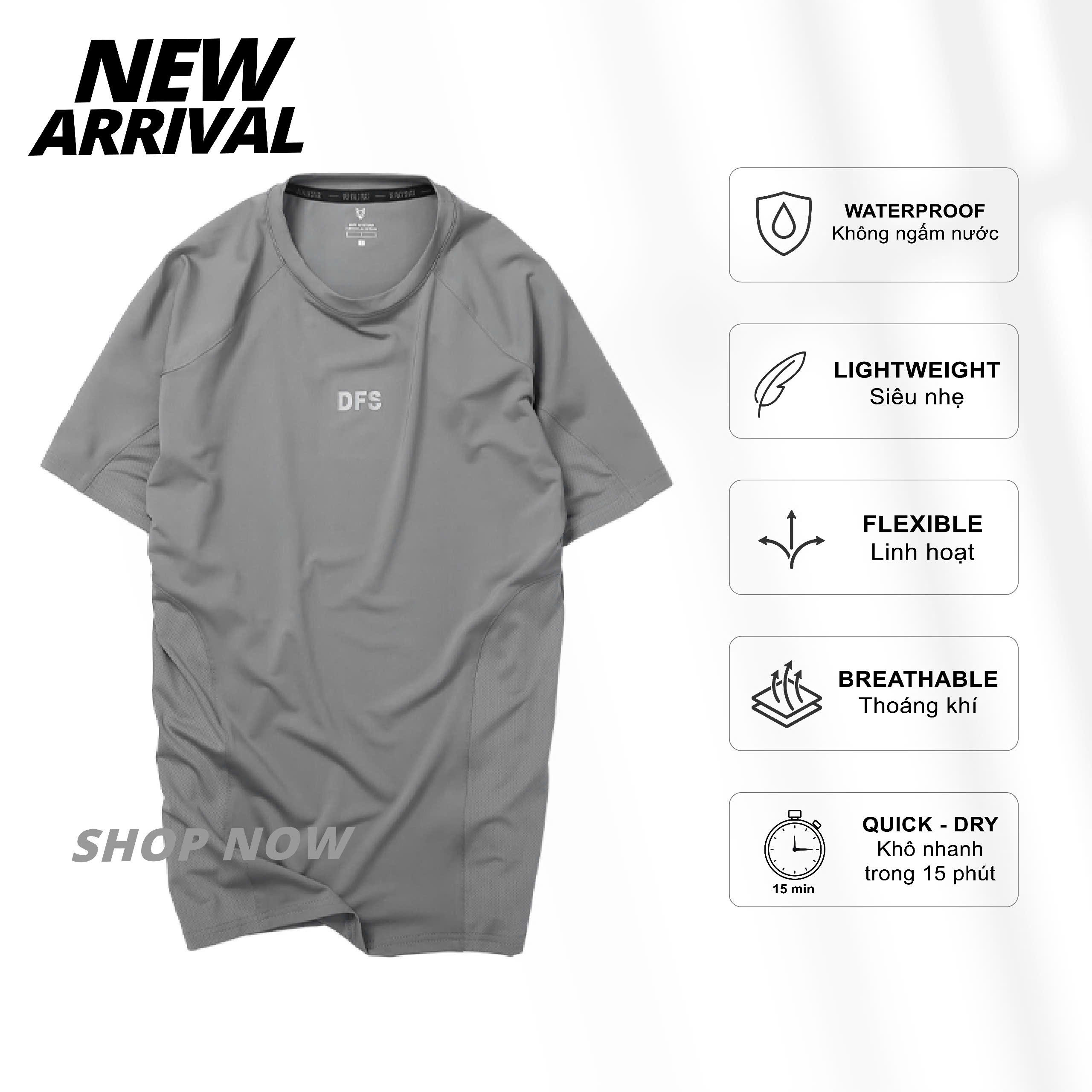 ÁO THUN DFS 4C POLY RAGLAN PHỐI LƯỚI