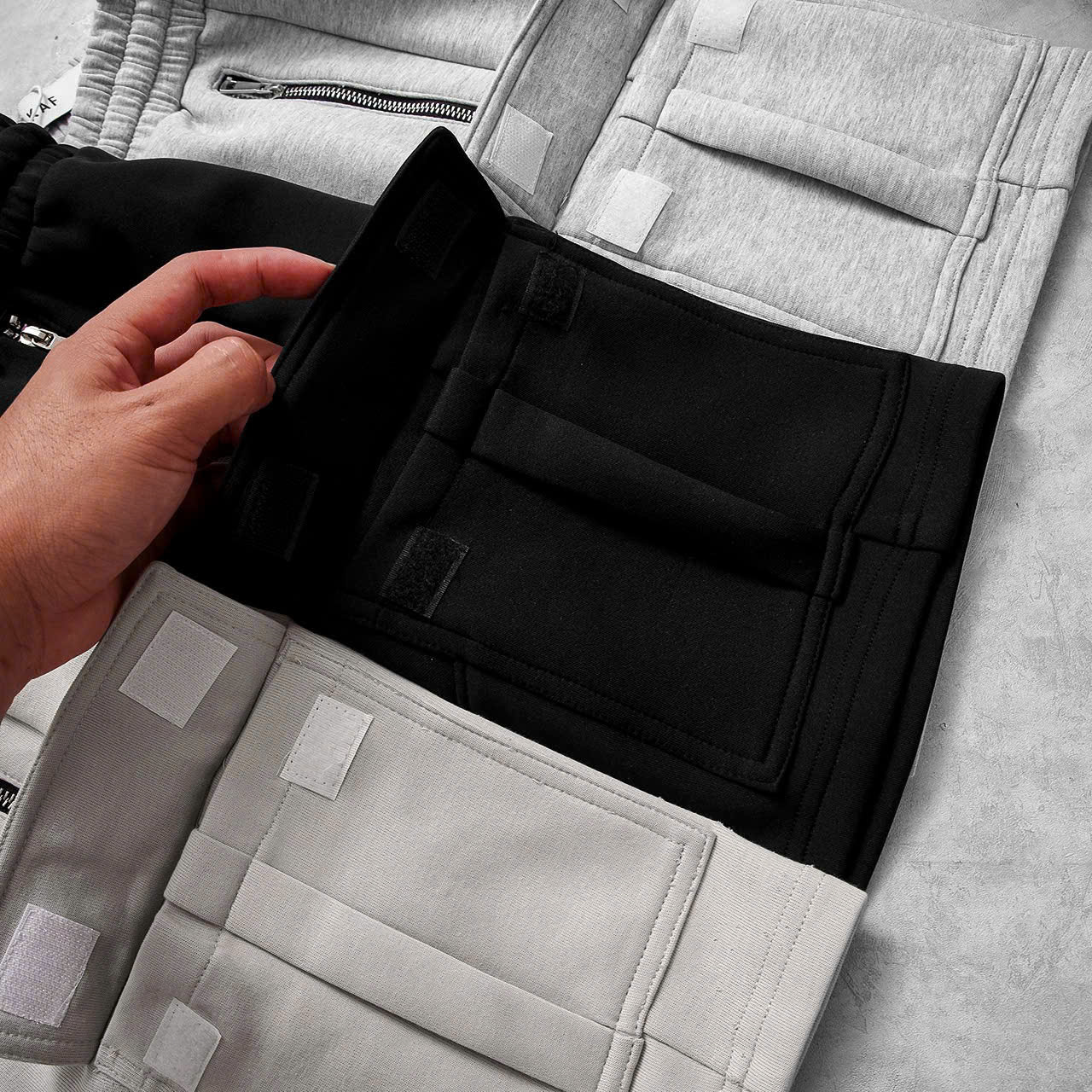 QUẦN ĐÙI TÚI HỘP KHÓA ZIP