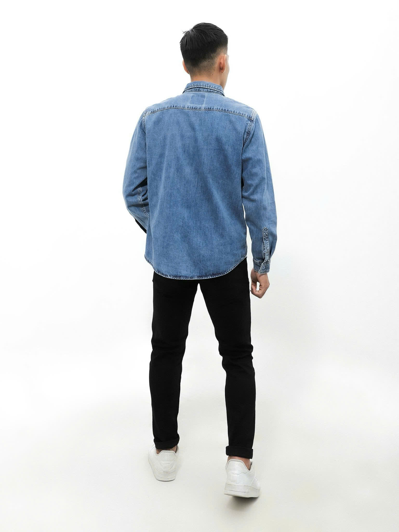 ÁO SƠ MI DENIM DEFOXX TÚI NGỰC