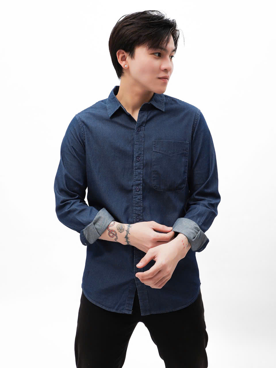 ÁO SƠ MI DENIM DEFOXX BASIC