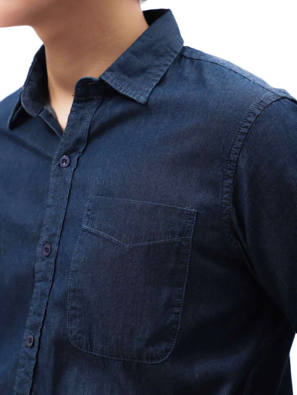 ÁO SƠ MI DENIM DEFOXX BASIC