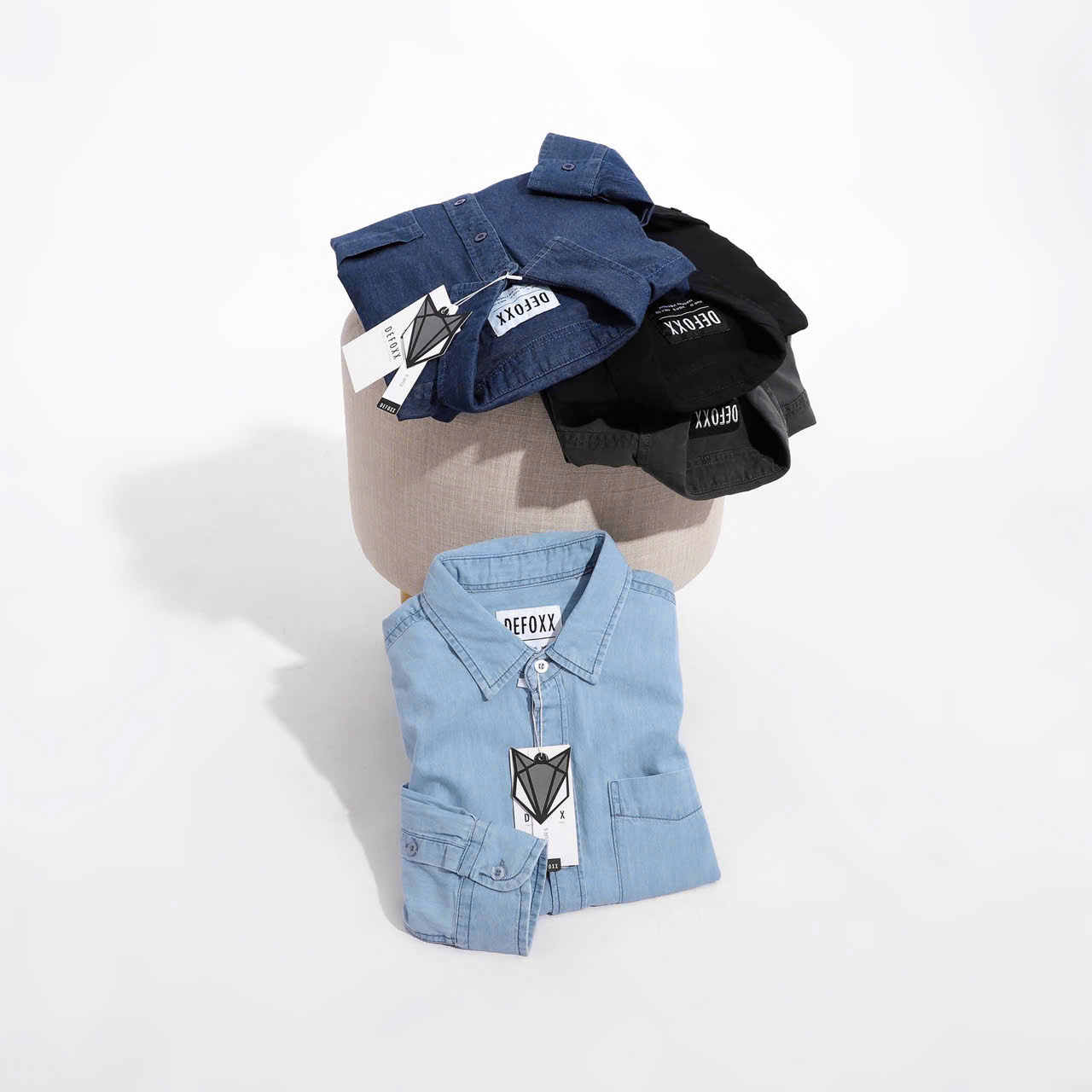 ÁO SƠ MI DENIM DEFOXX BASIC