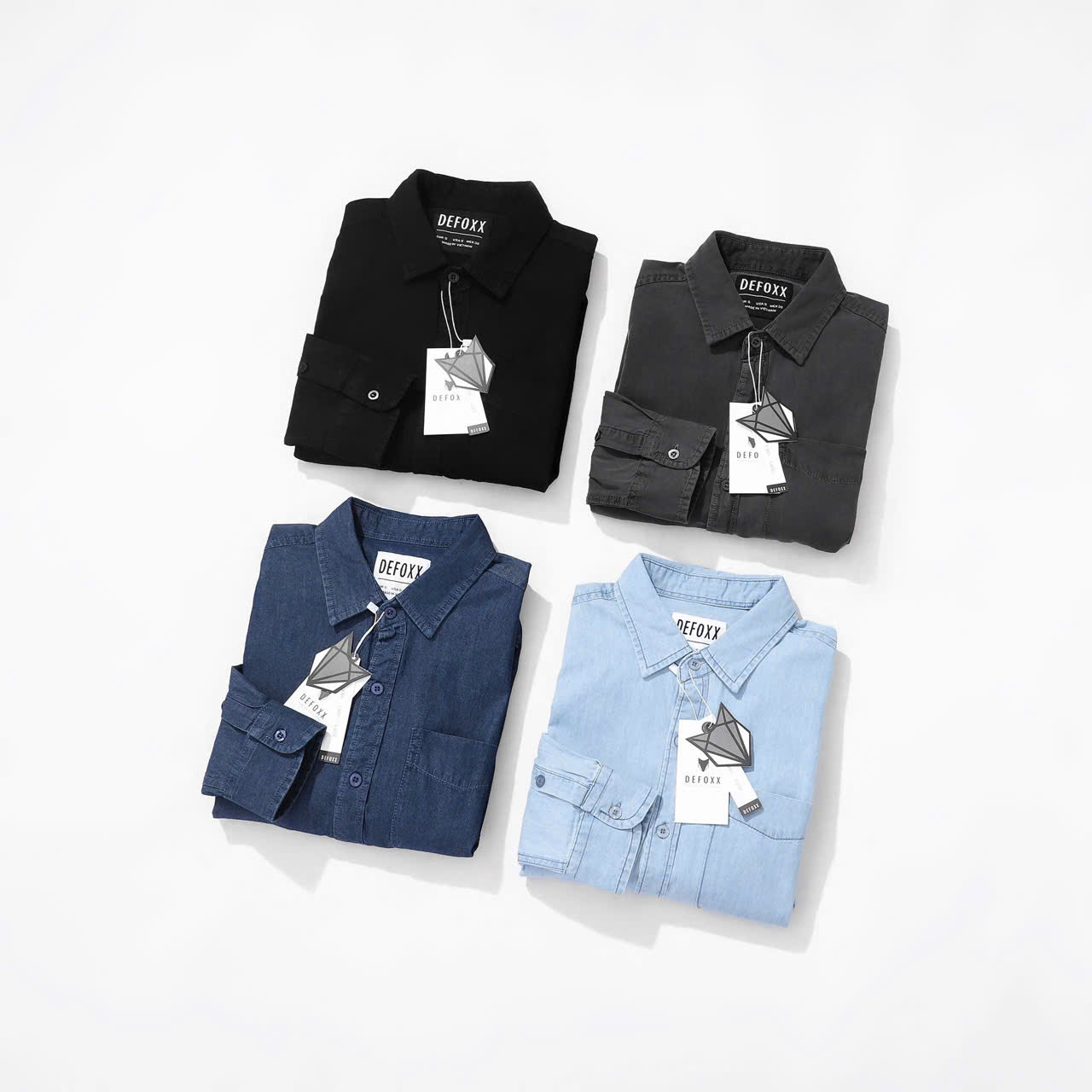 ÁO SƠ MI DENIM DEFOXX BASIC