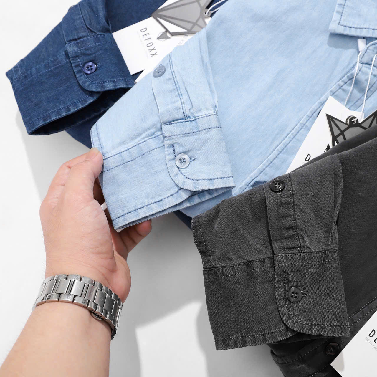 ÁO SƠ MI DENIM DEFOXX BASIC