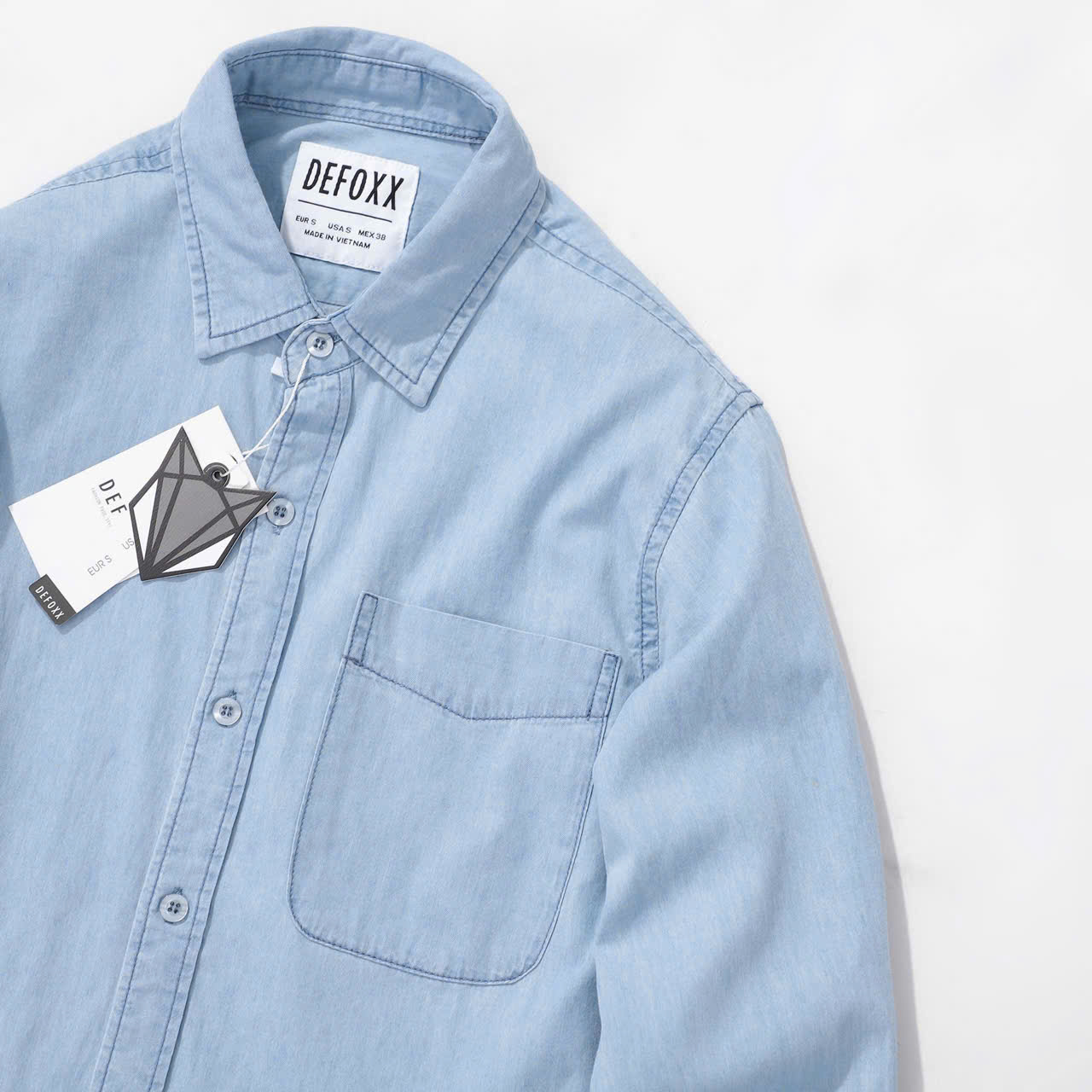 ÁO SƠ MI DENIM DEFOXX BASIC