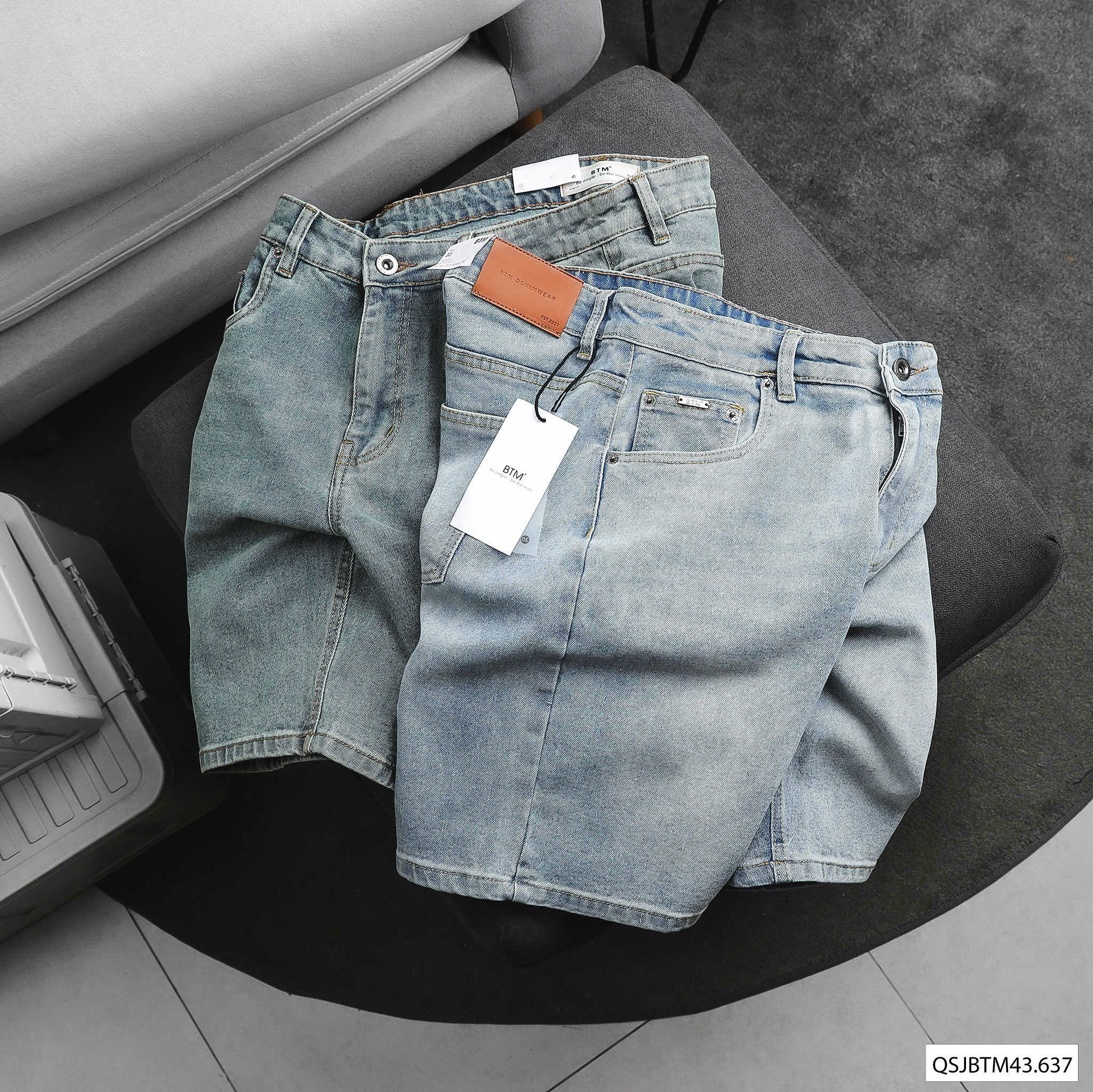 QUẦN SHORT JEANS BTM WASH