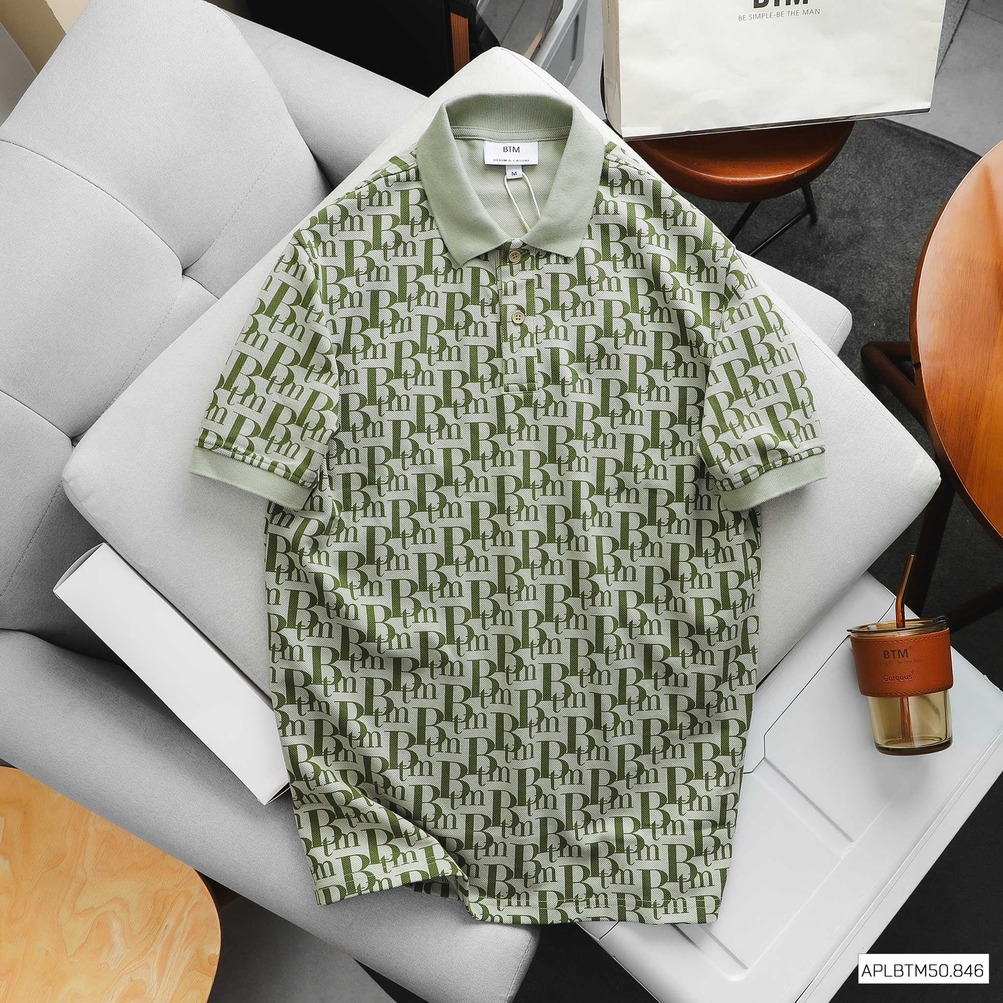 ÁO POLO BTM PATTERN CROCODILE CVC