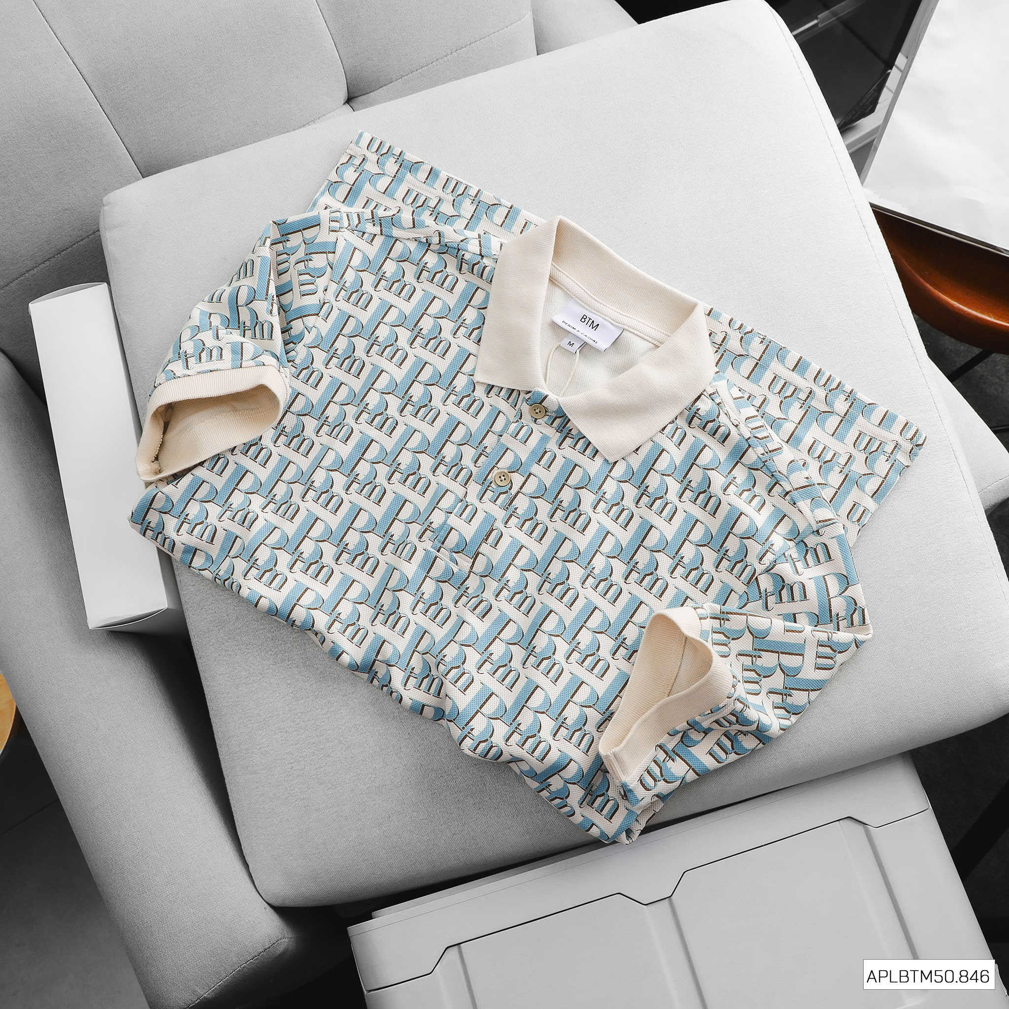 ÁO POLO BTM PATTERN CROCODILE CVC