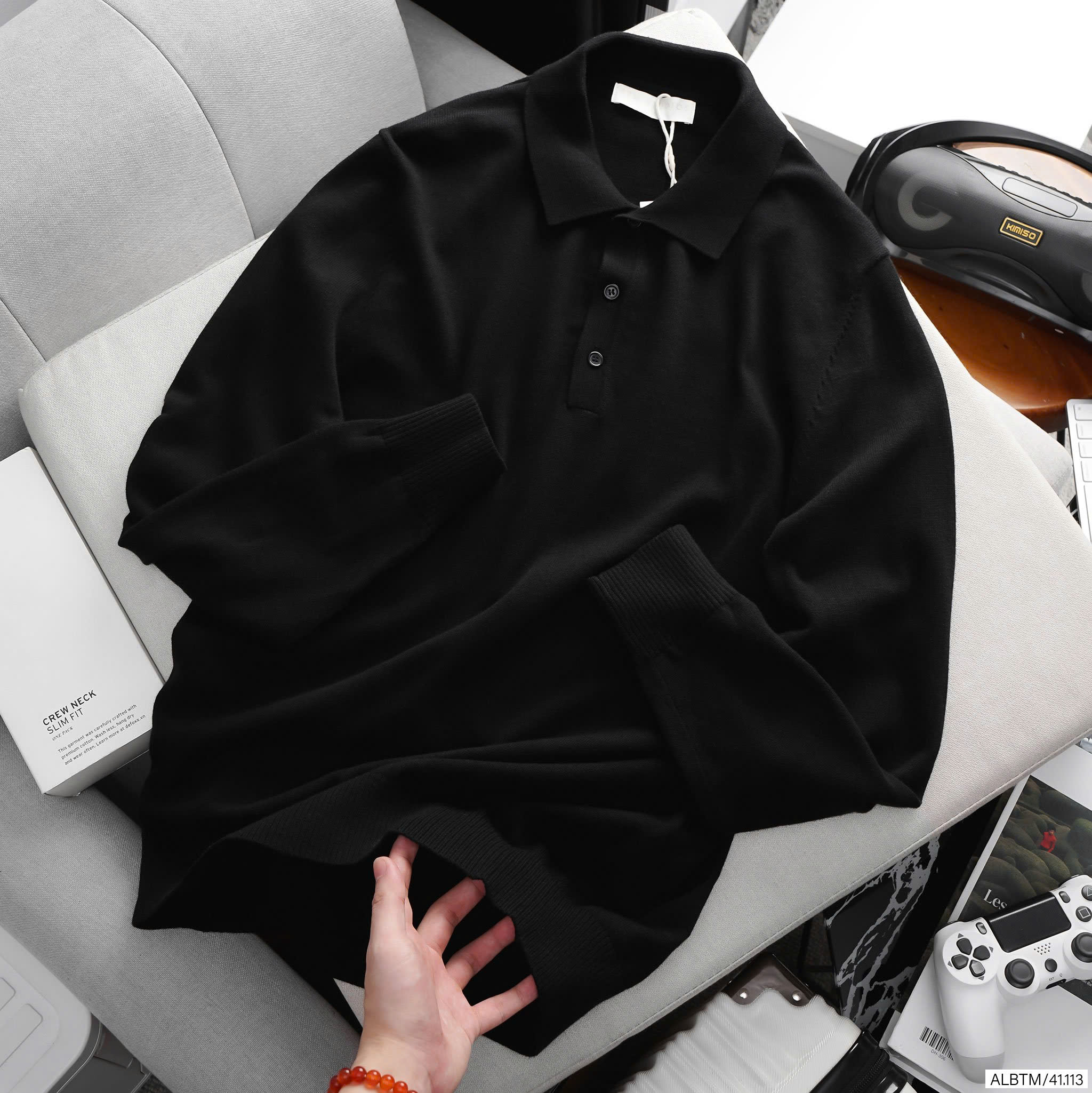 ÁO LEN DÀI TAY CỔ BẺ BTM