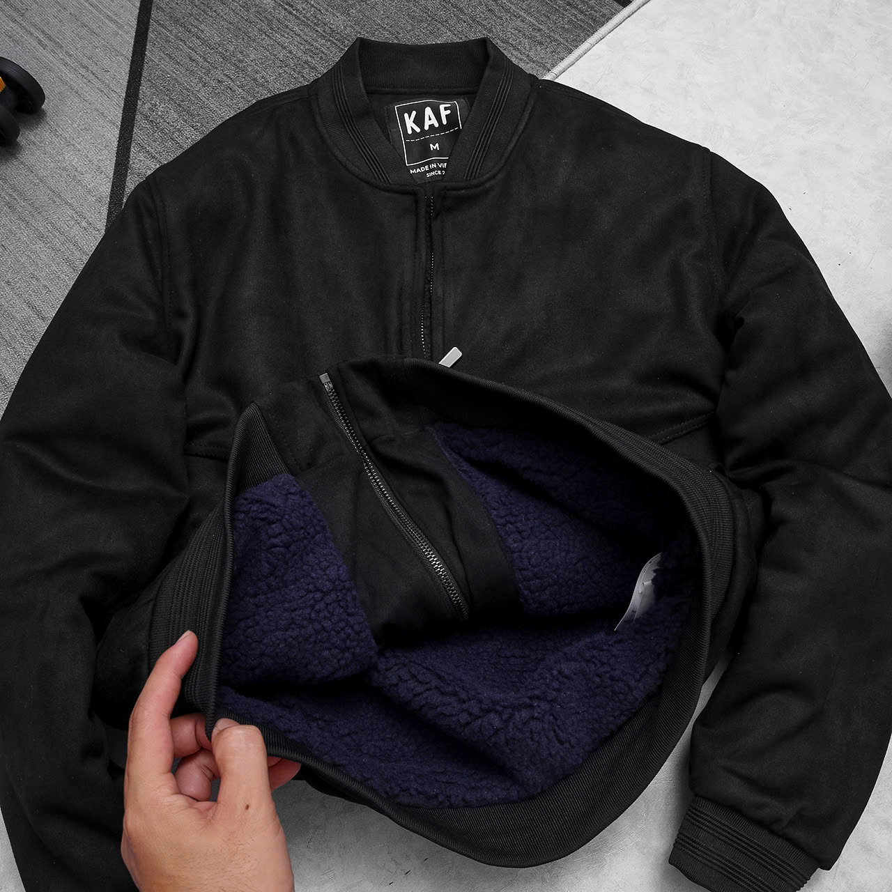 ÁO KHOÁC DA LỘN LÓT LÔNG KAF