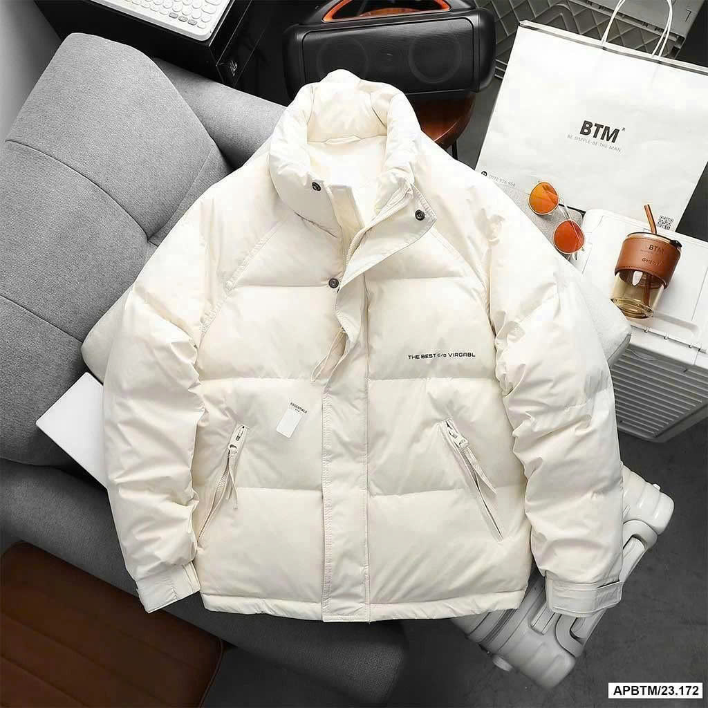 ÁO KHOÁC PHAO LÔNG VŨ IN CHỮ