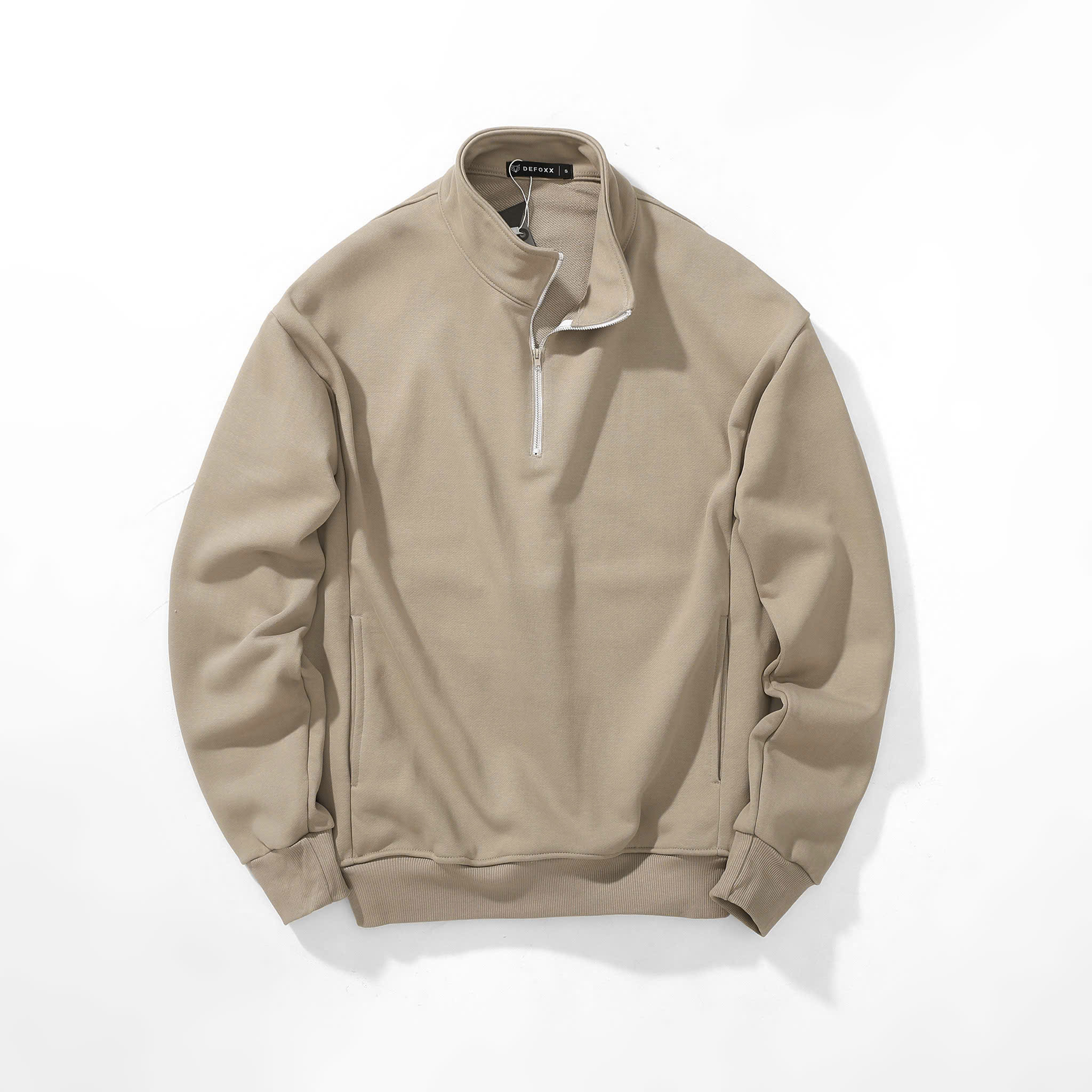 ÁO KHOÁC NỈ KHÓA CỔ DEFOXX