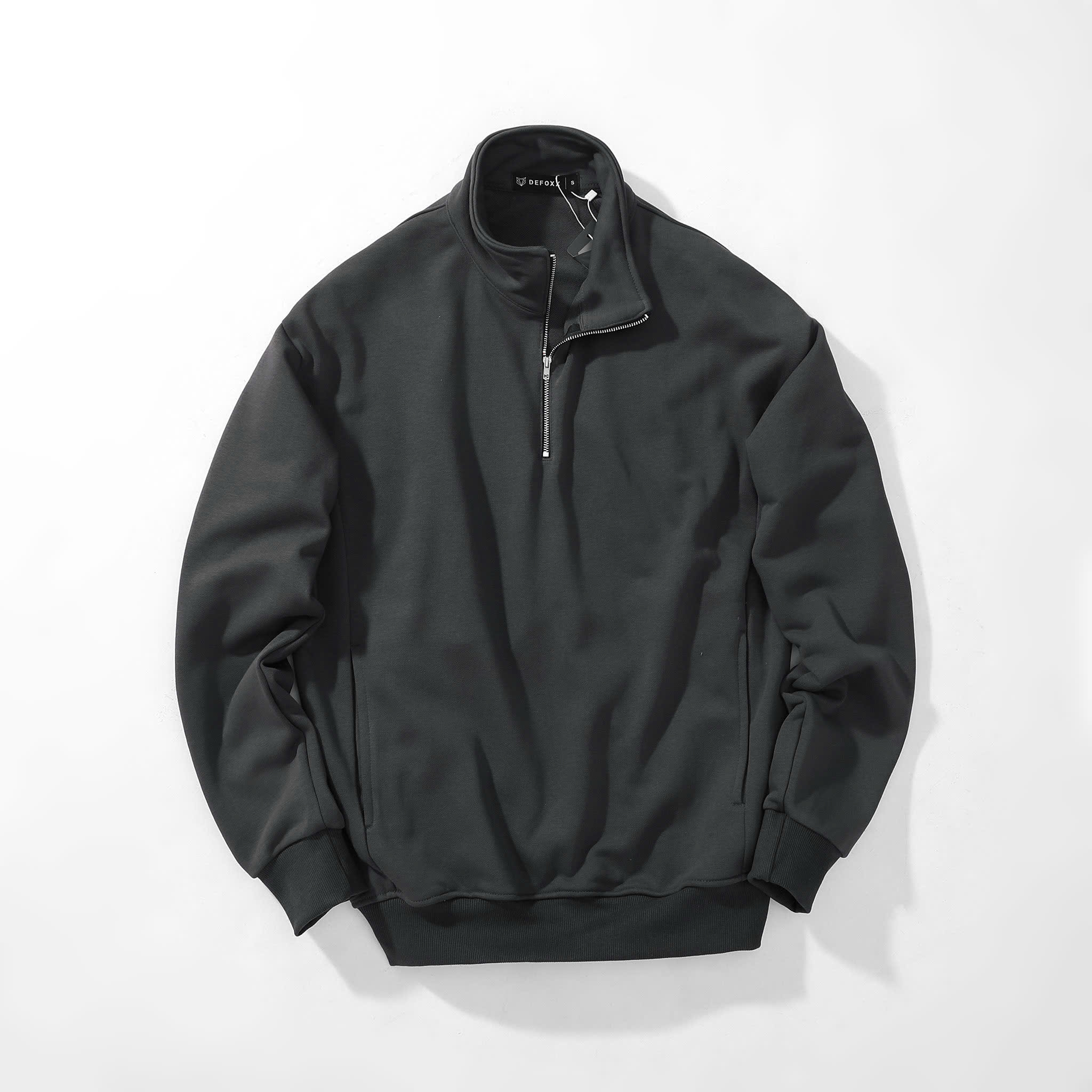 ÁO KHOÁC NỈ KHÓA CỔ DEFOXX