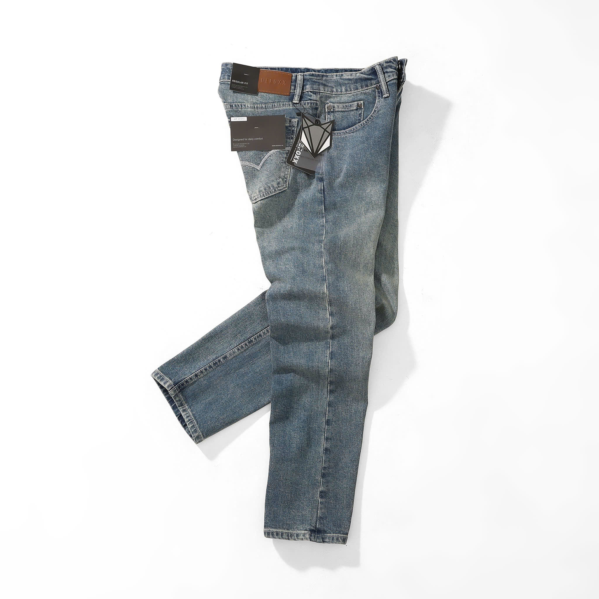 QUẦN JEANS DF XANH DƠ REGULAR-FIT