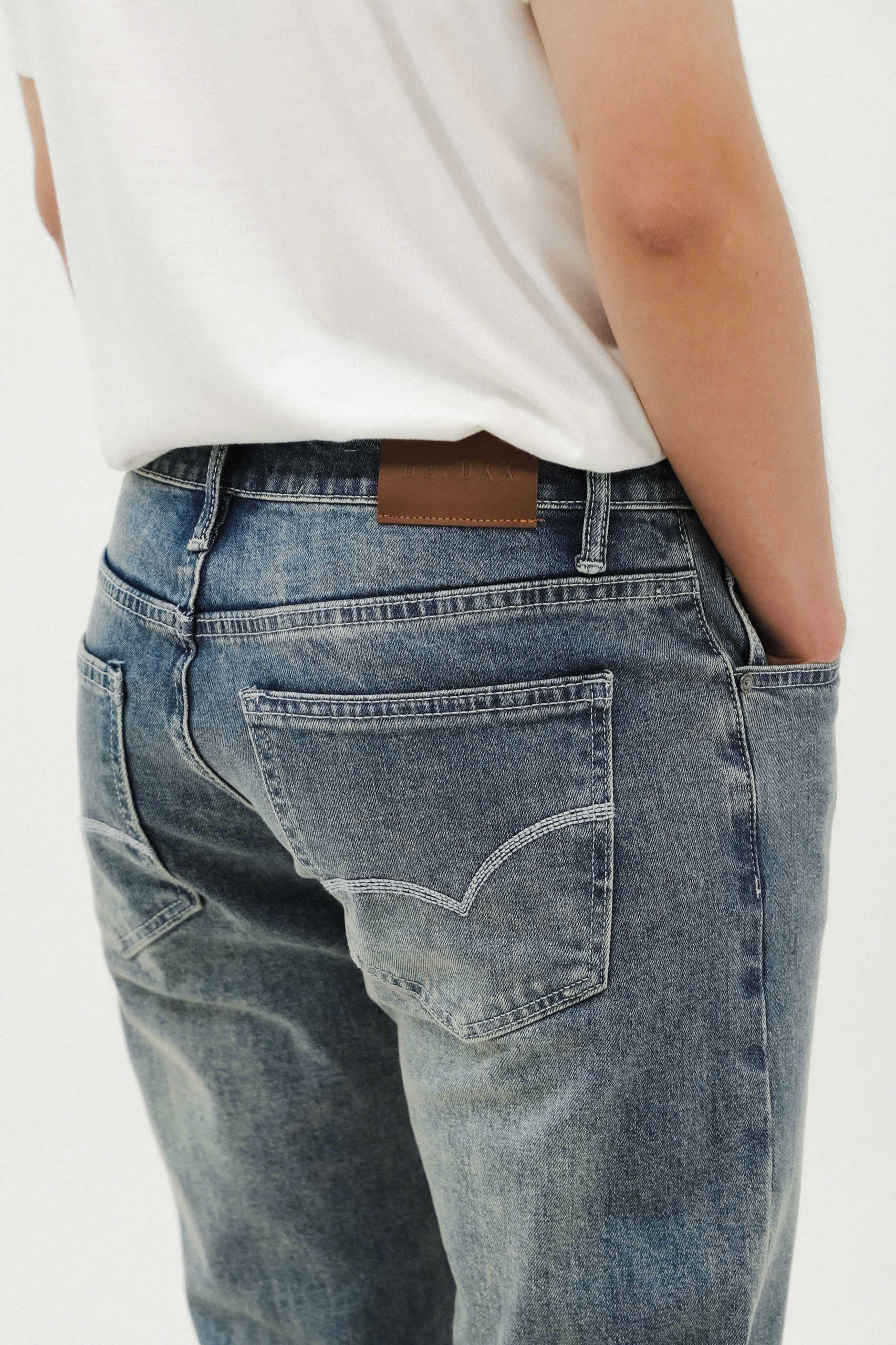 QUẦN JEANS DF XANH DƠ REGULAR-FIT