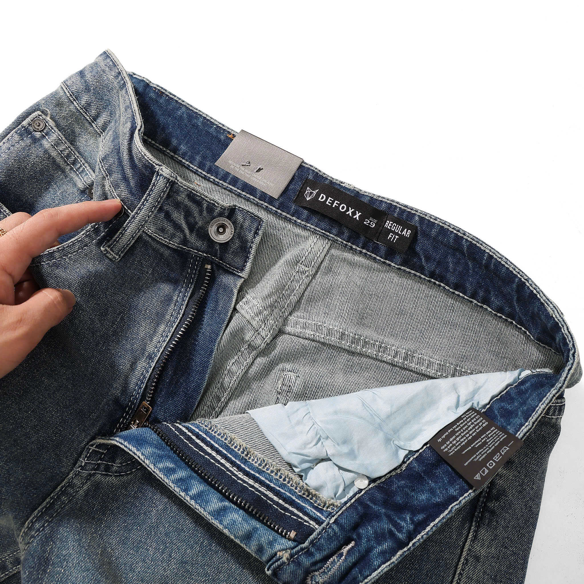 QUẦN JEANS DF XANH DƠ REGULAR-FIT