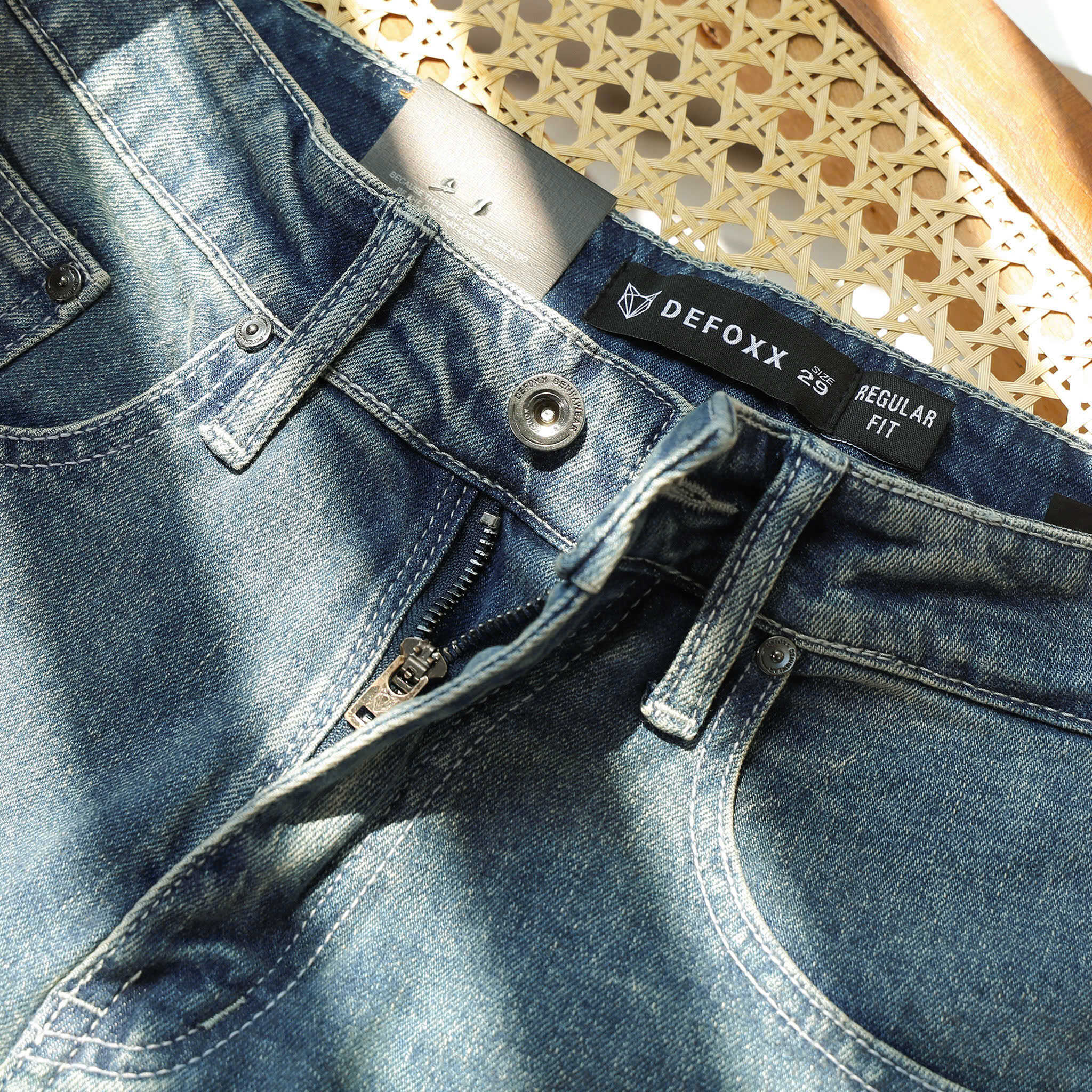 QUẦN JEANS DF XANH DƠ REGULAR-FIT