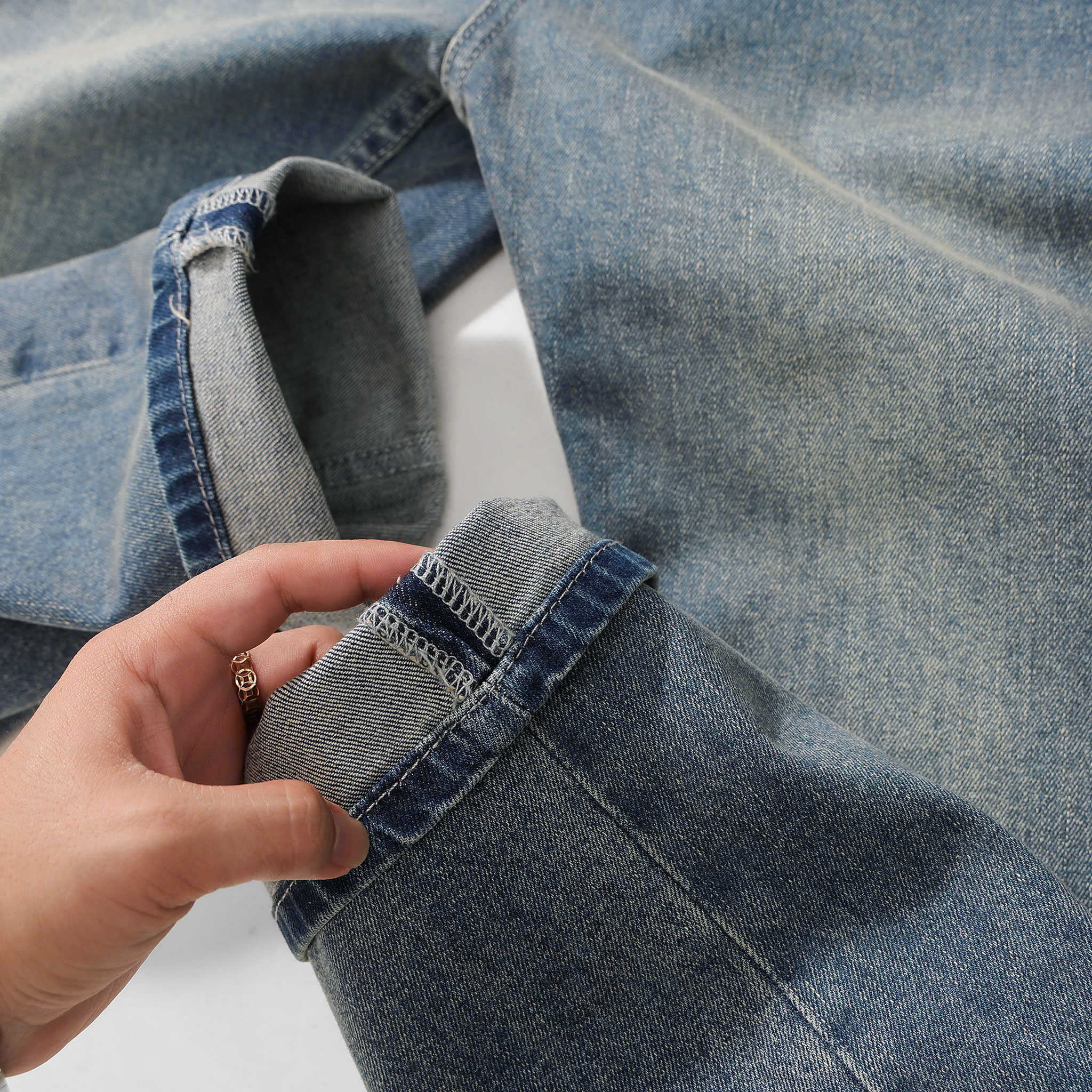 QUẦN JEANS DF XANH DƠ REGULAR-FIT