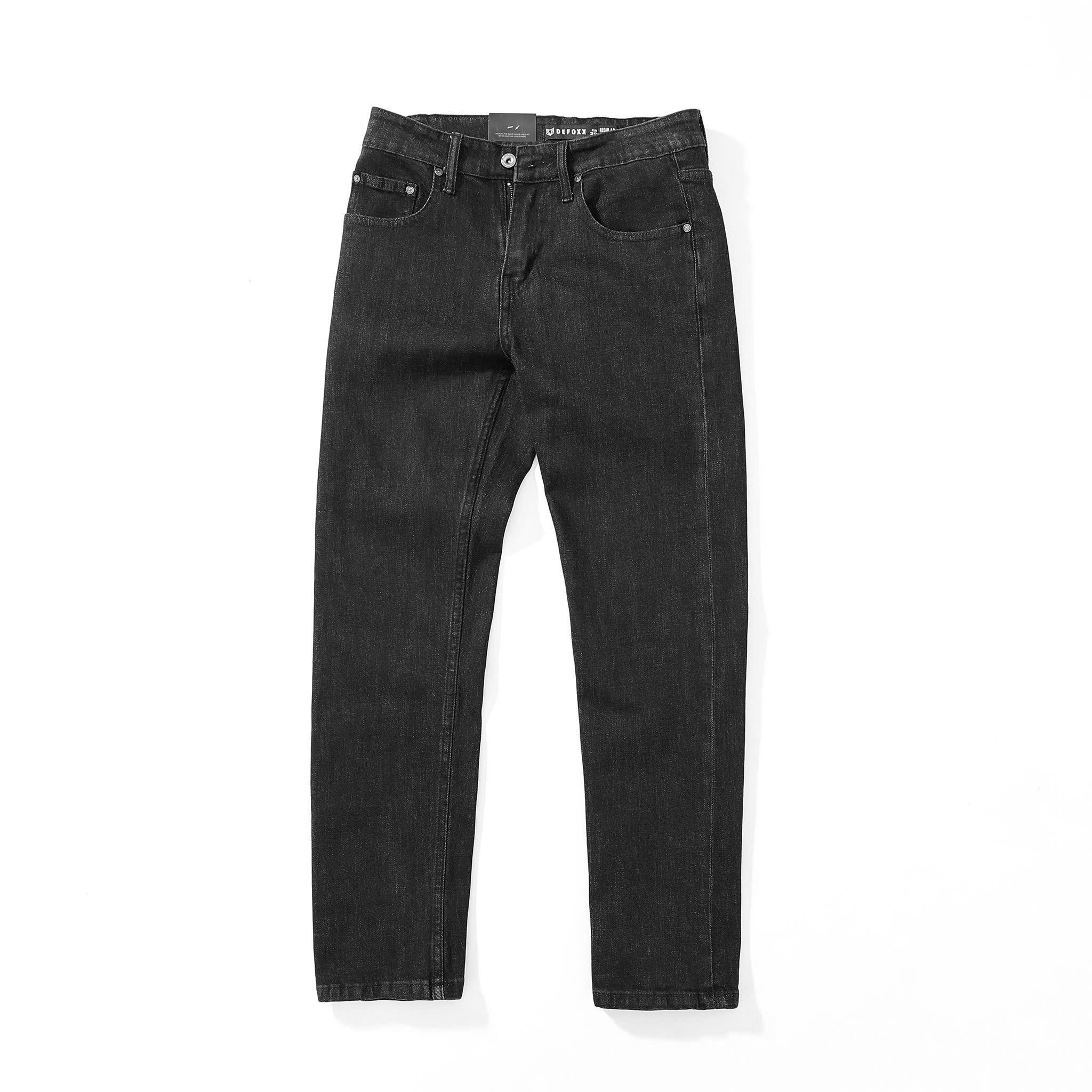 QUẦN JEANS DF ĐEN TIÊU REGULAR-FIT