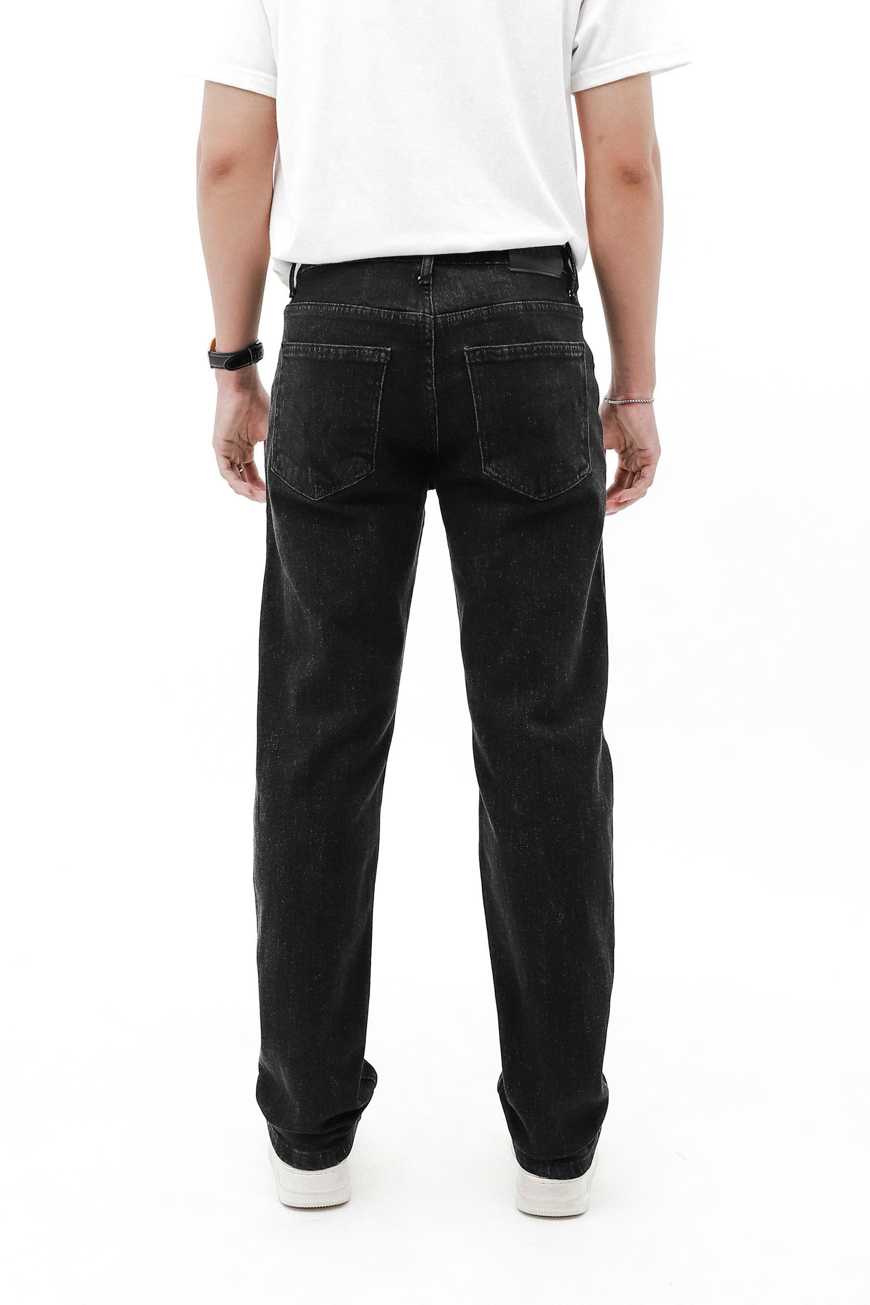 QUẦN JEANS DF ĐEN TIÊU REGULAR-FIT