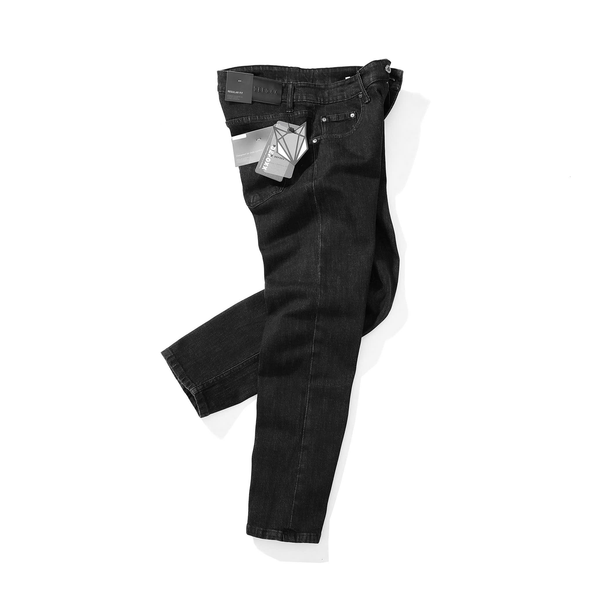 QUẦN JEANS DF ĐEN TIÊU REGULAR-FIT