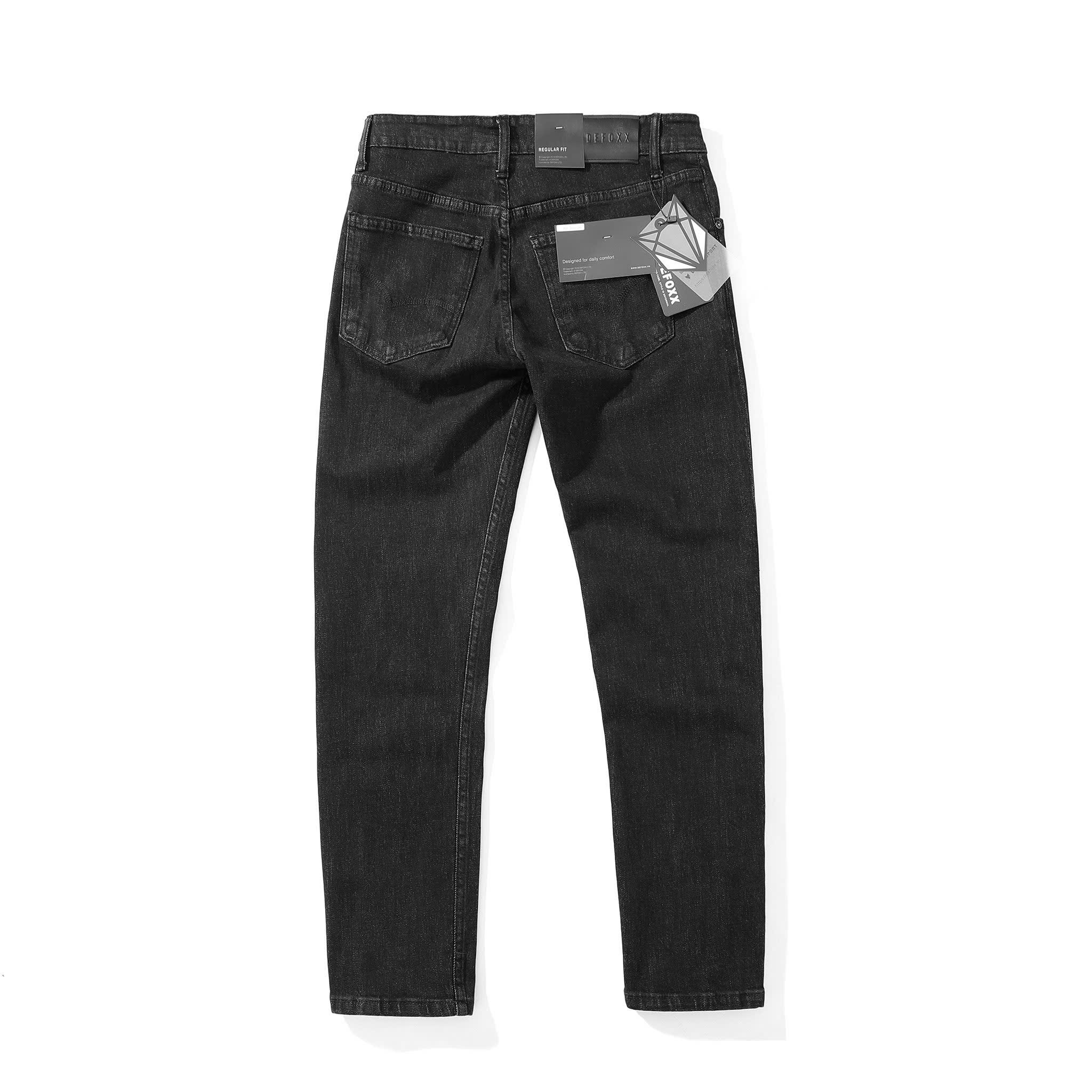 QUẦN JEANS DF ĐEN TIÊU REGULAR-FIT