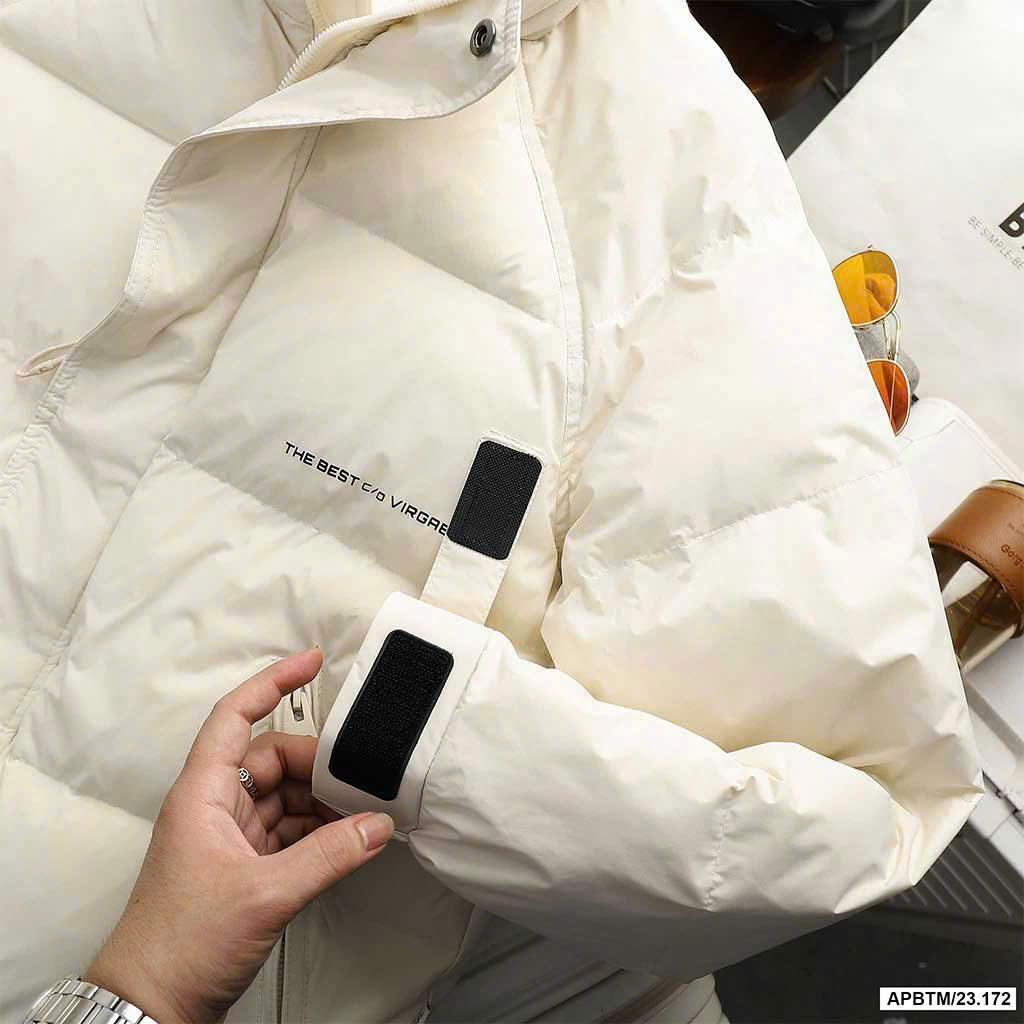 ÁO KHOÁC PHAO LÔNG VŨ IN CHỮ