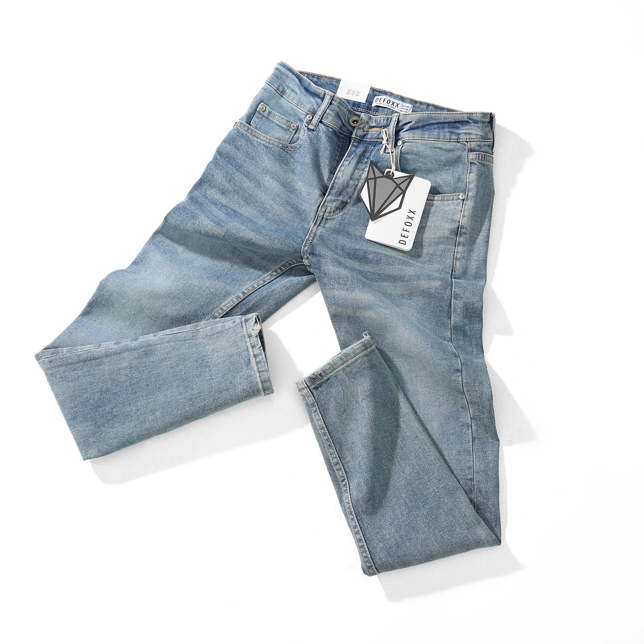 QUẦN JEANS DEFOXX XANH XÁM WASH