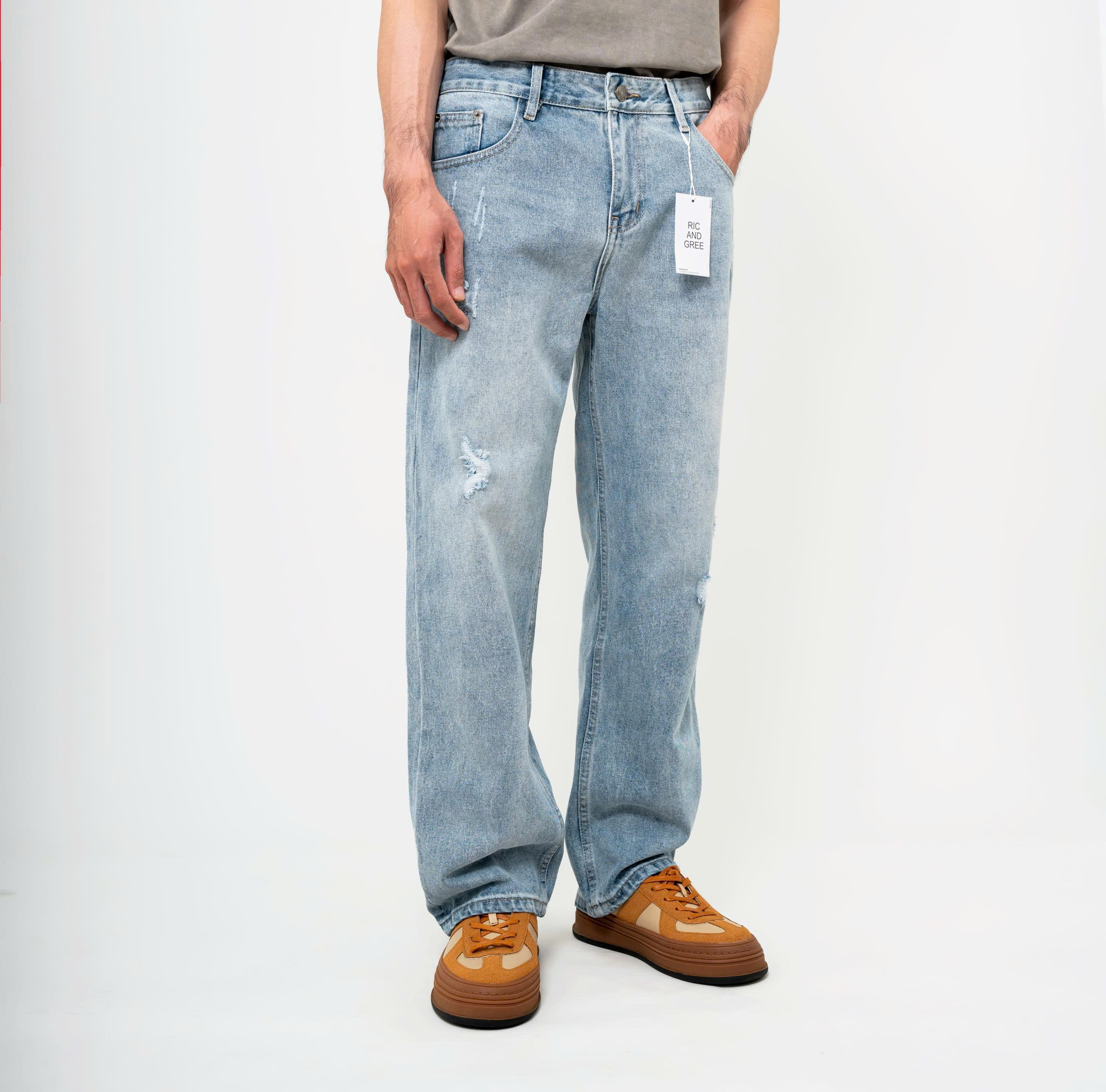 QUẦN JEANS R&G XANH SÁNG CÀO
