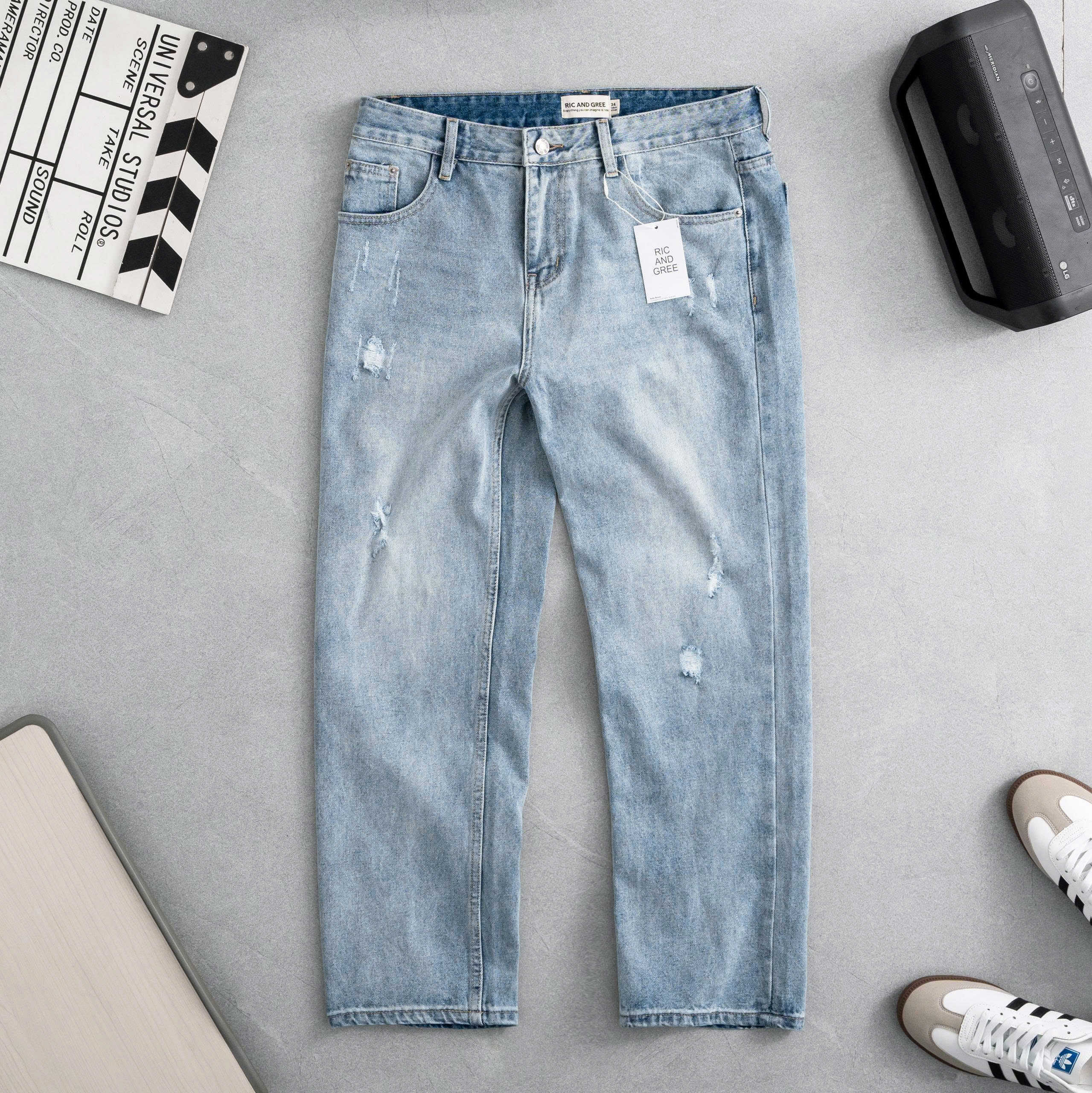 QUẦN JEANS R&G XANH SÁNG CÀO